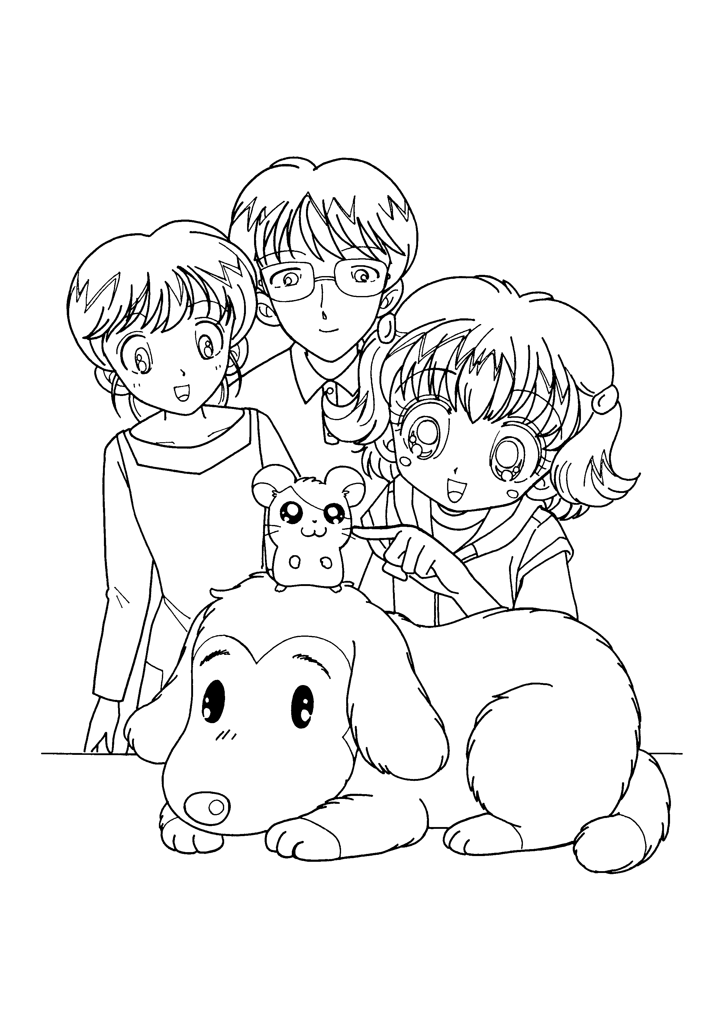 Hamtaro coloring pages