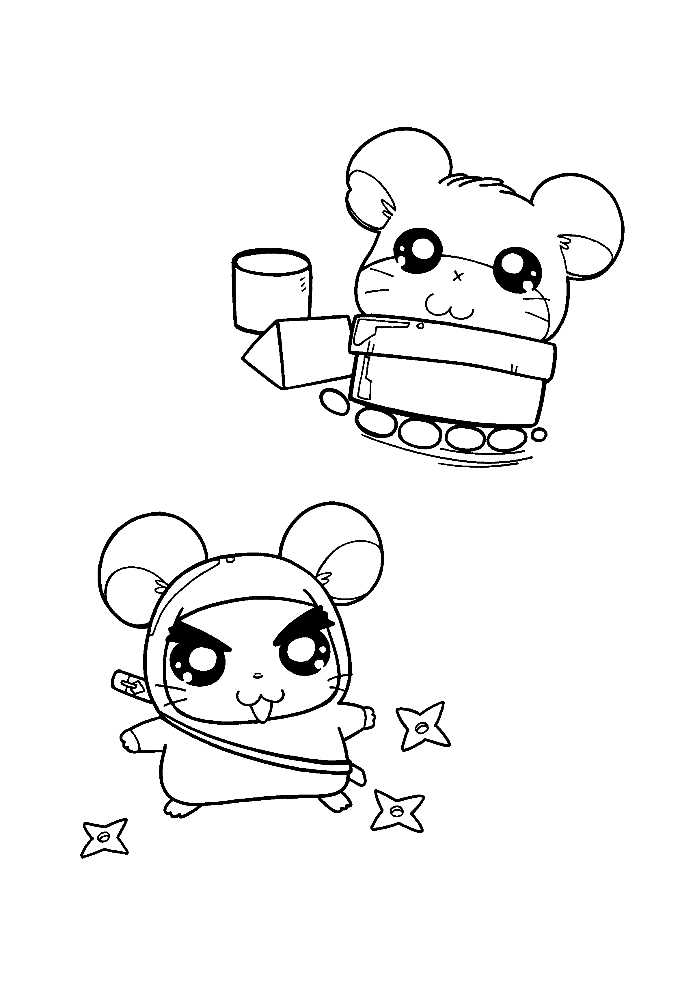 Hamtaro coloring pages