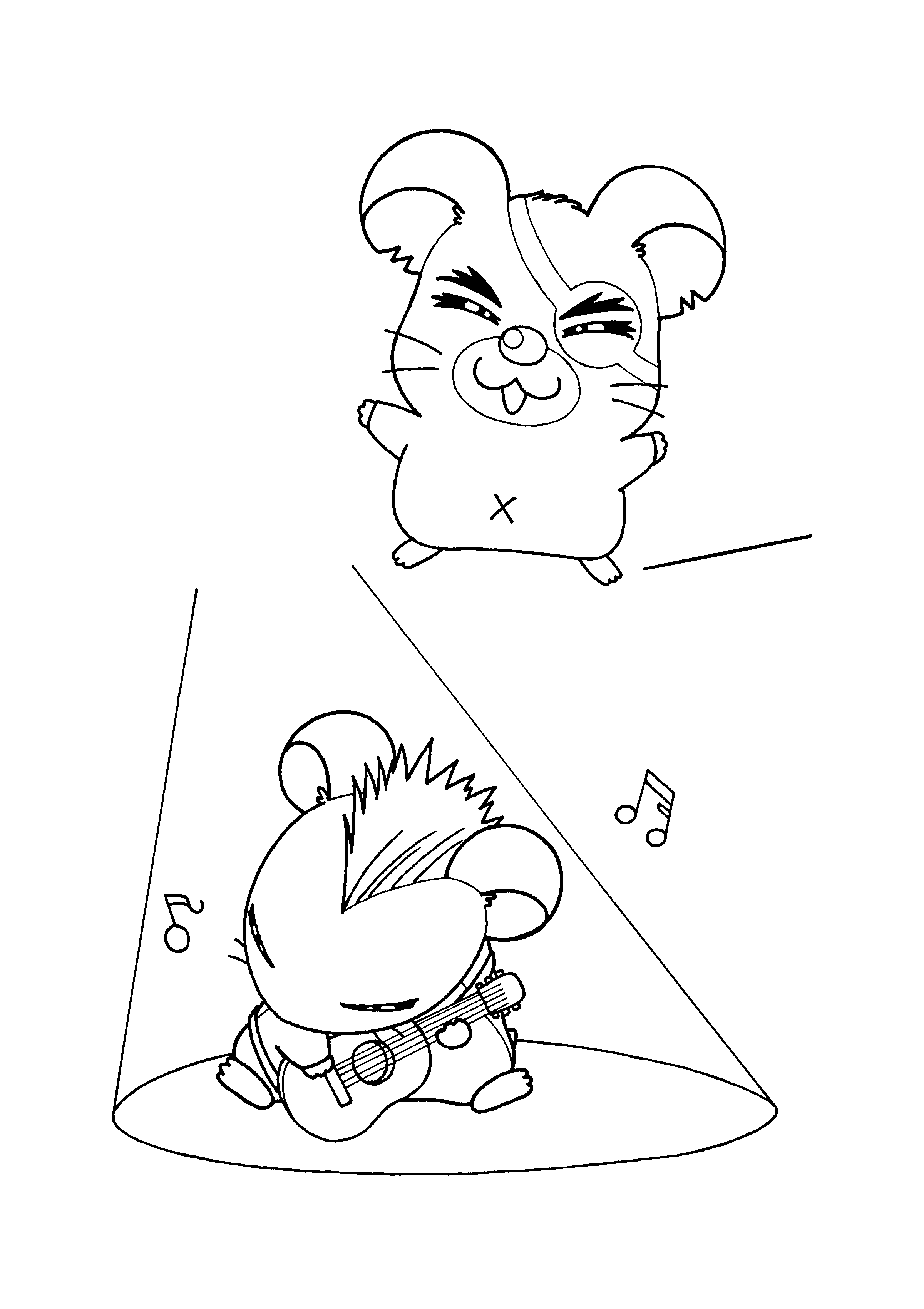 Hamtaro coloring pages