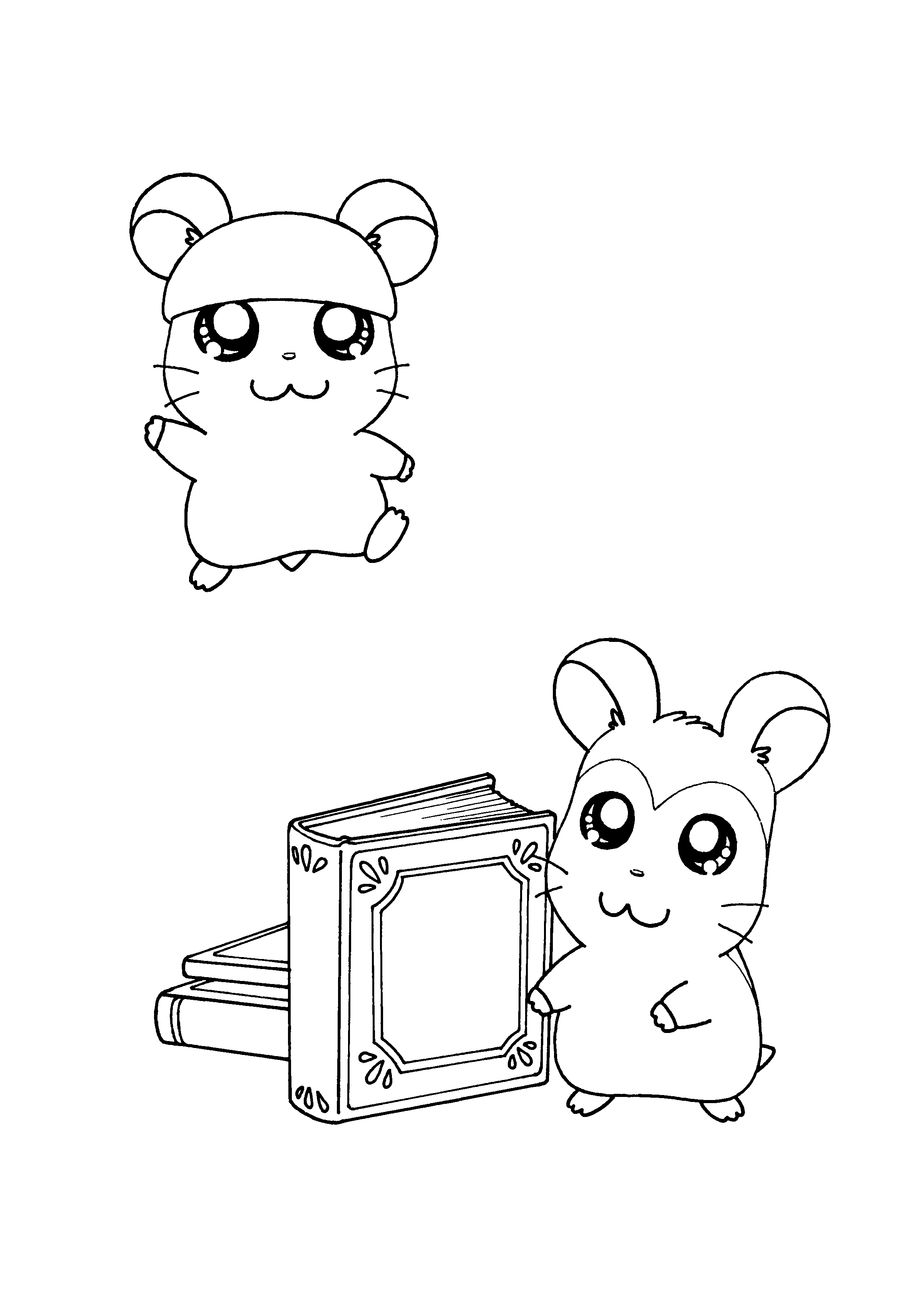 Hamtaro coloring pages