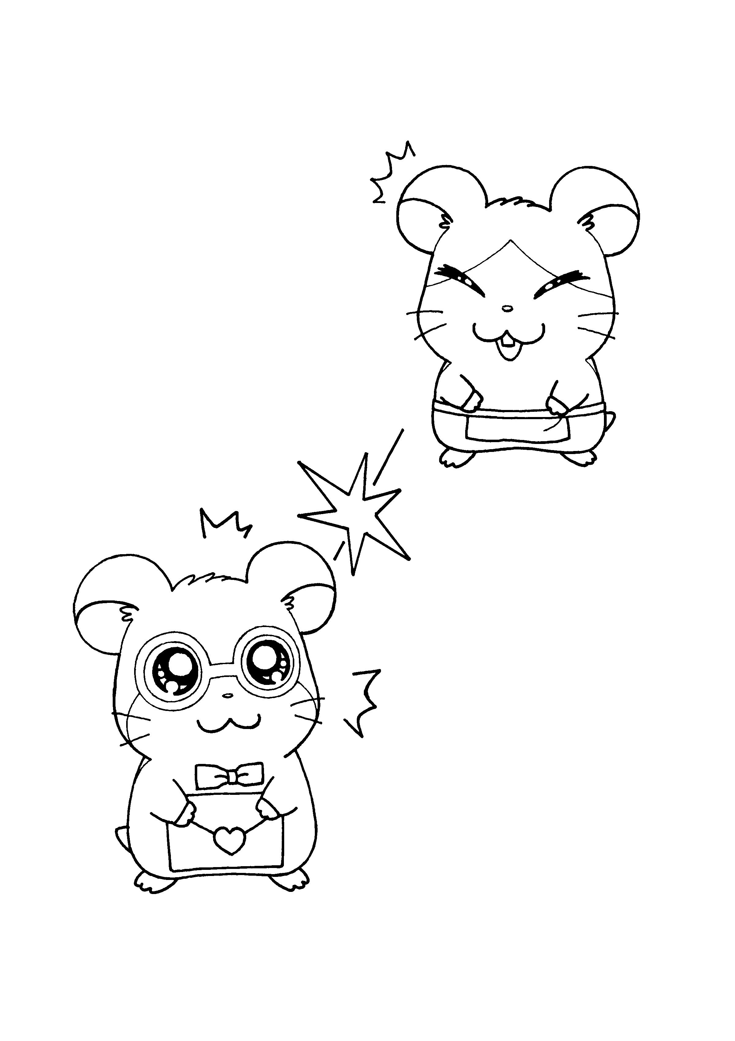 Hamtaro coloring pages