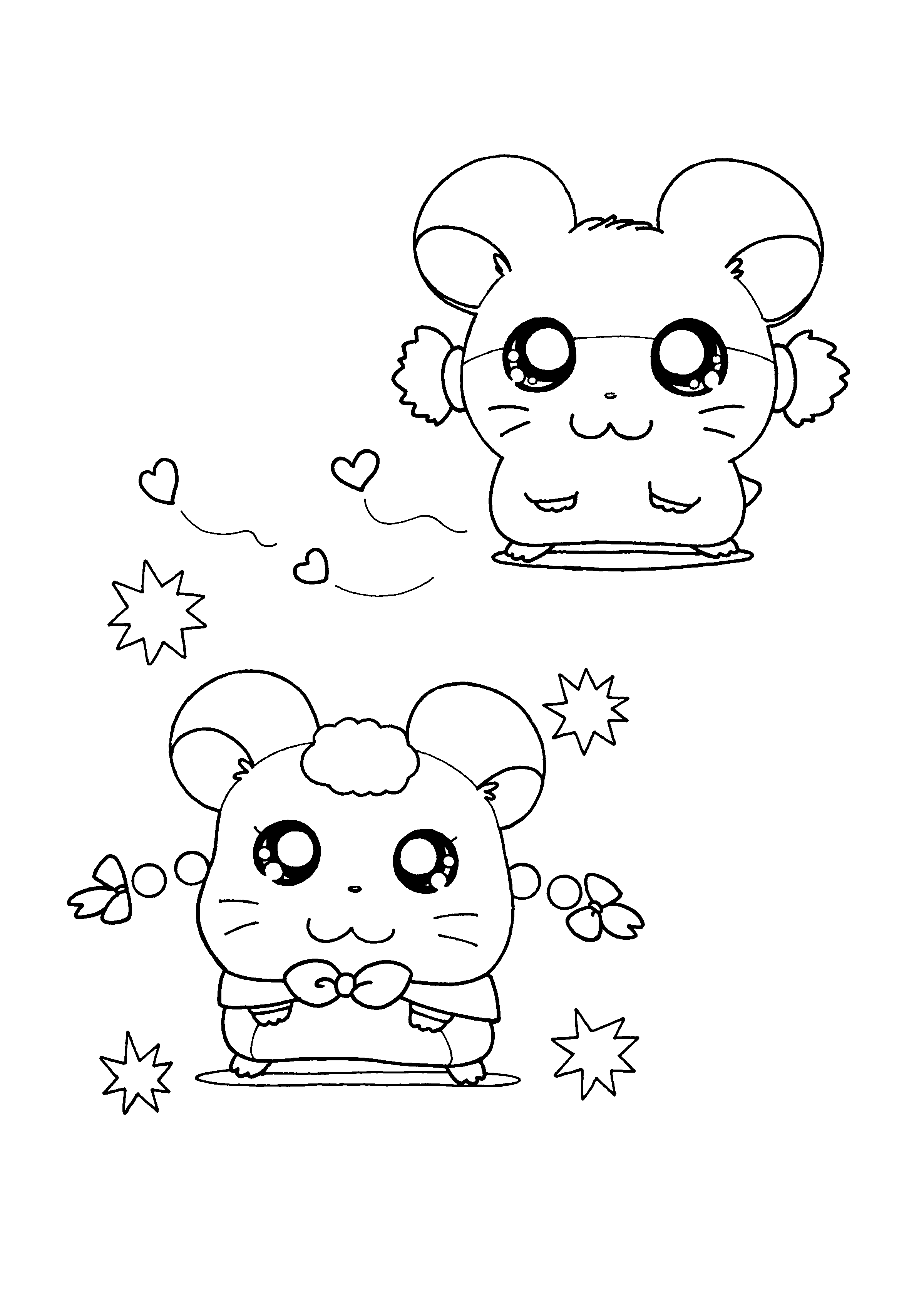 Hamtaro coloring pages