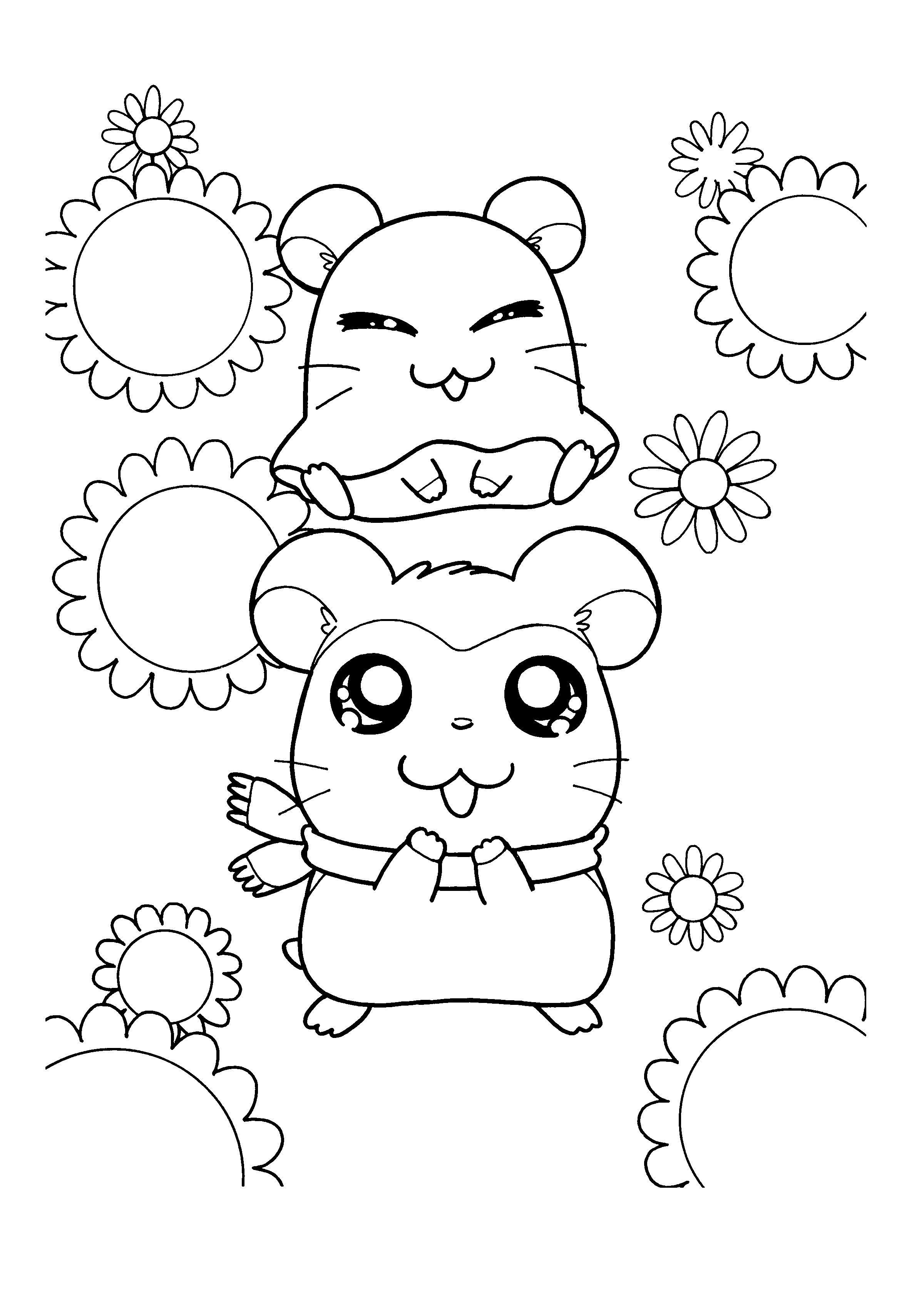 Hamtaro coloring pages