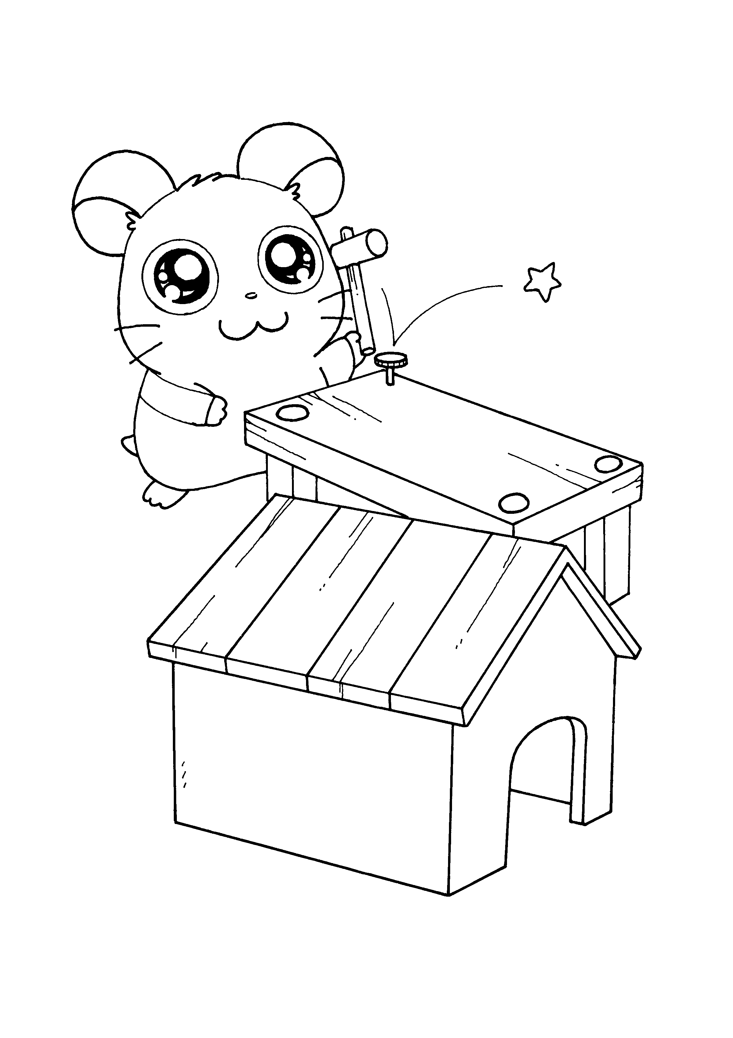 Hamtaro coloring pages