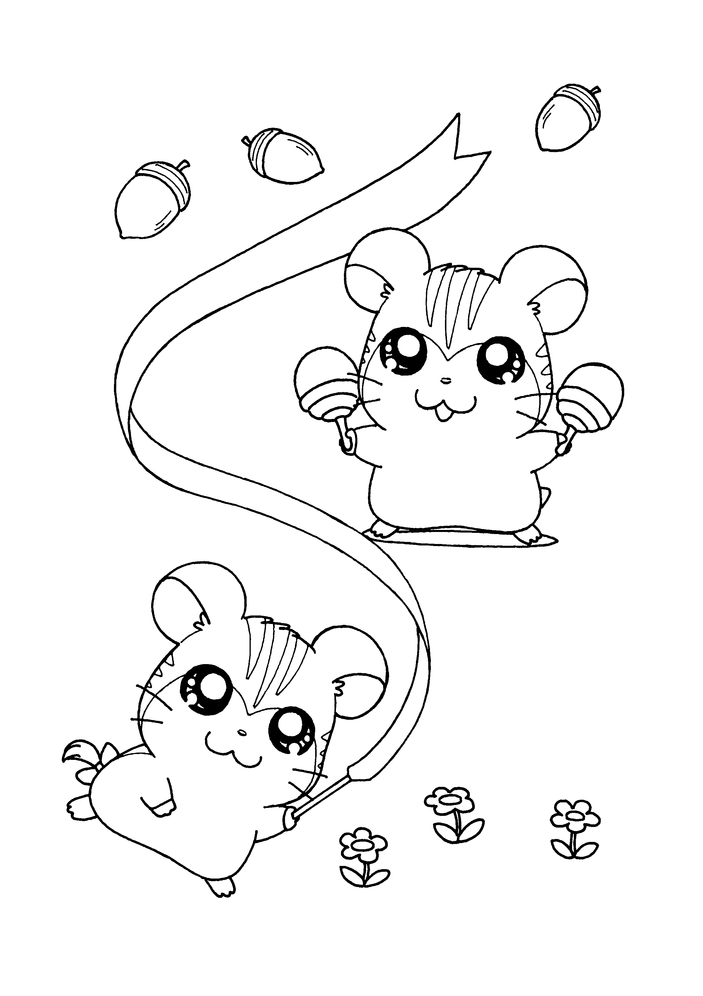 Hamtaro coloring pages