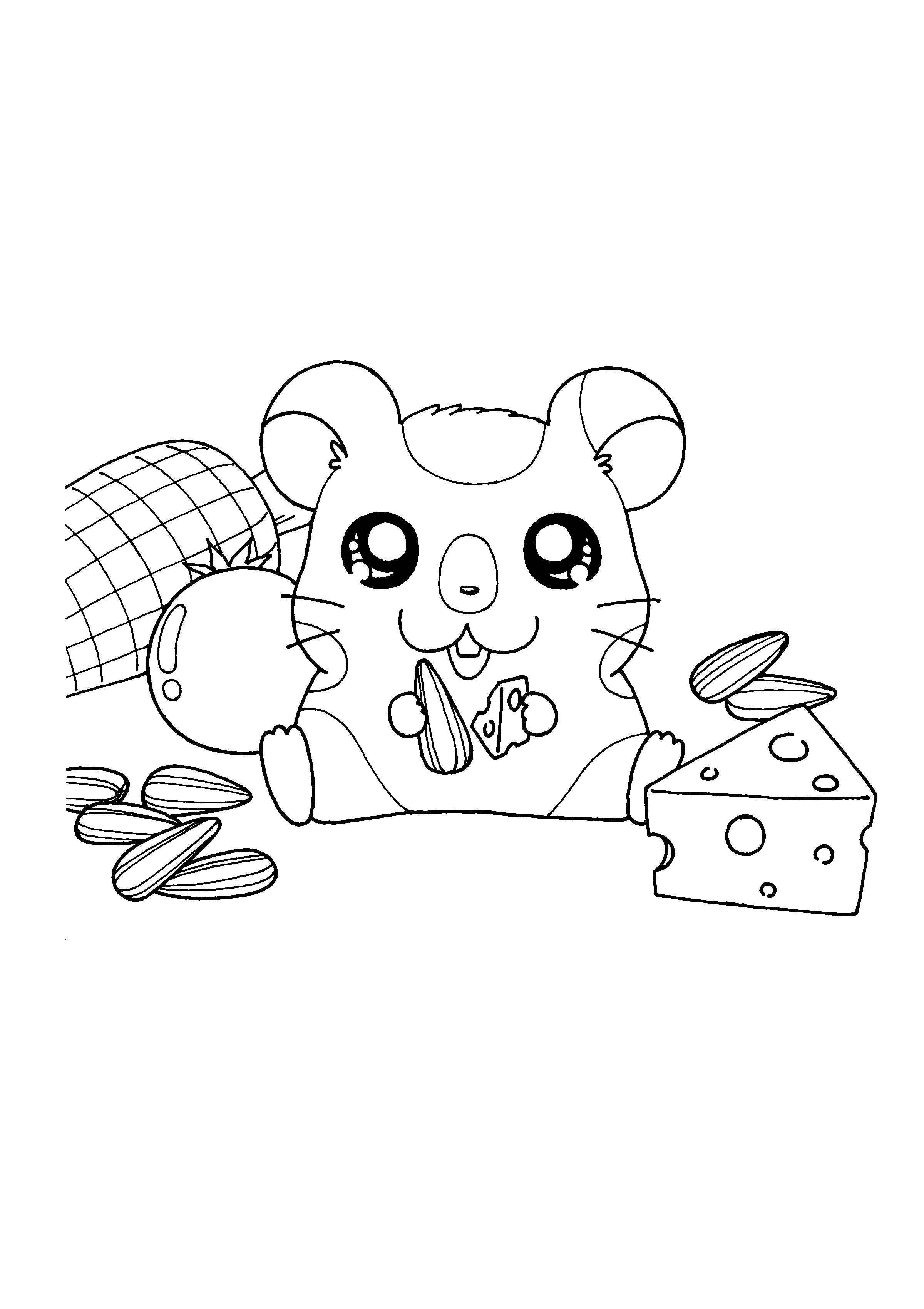 Hamtaro coloring pages