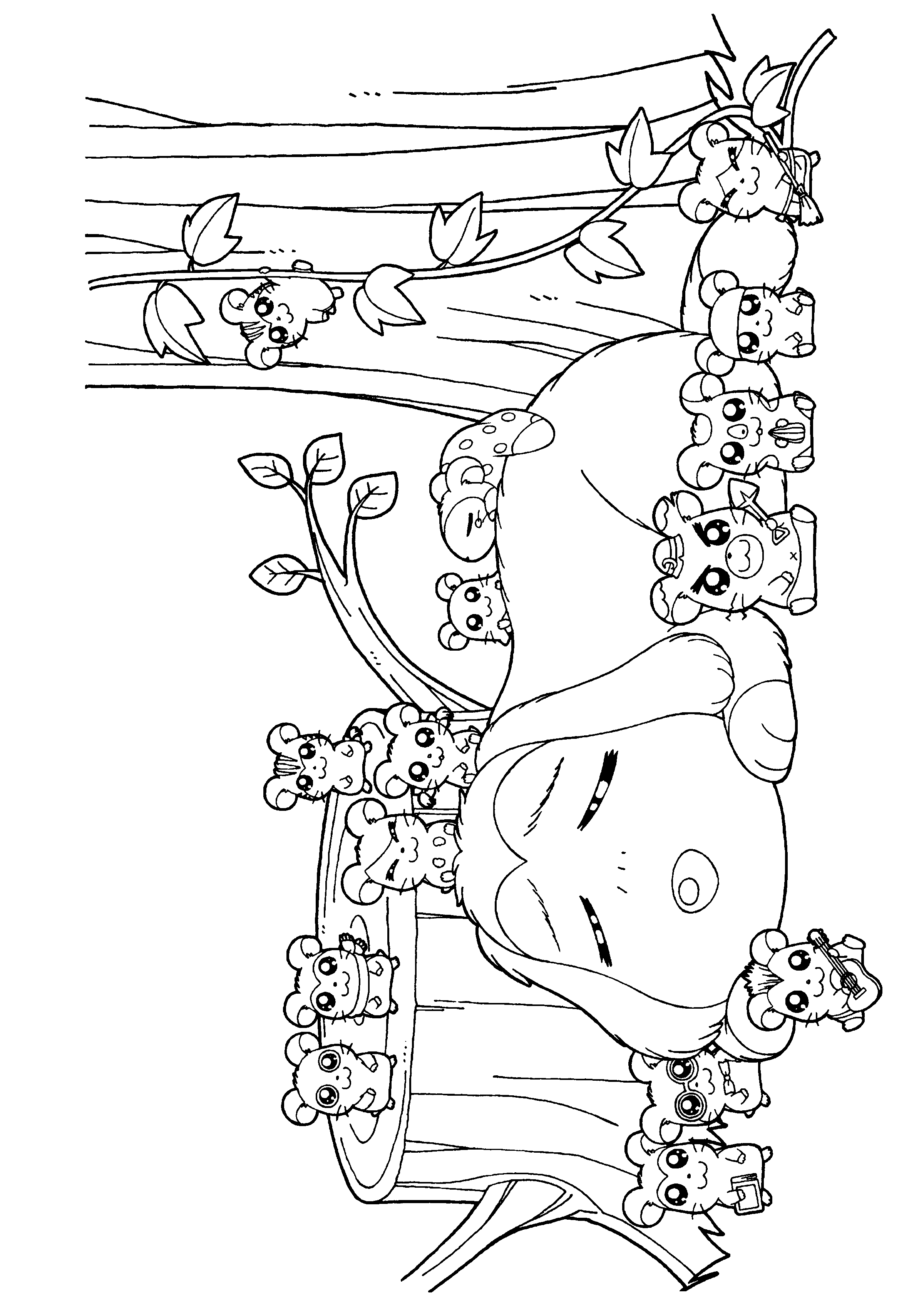 Hamtaro coloring pages