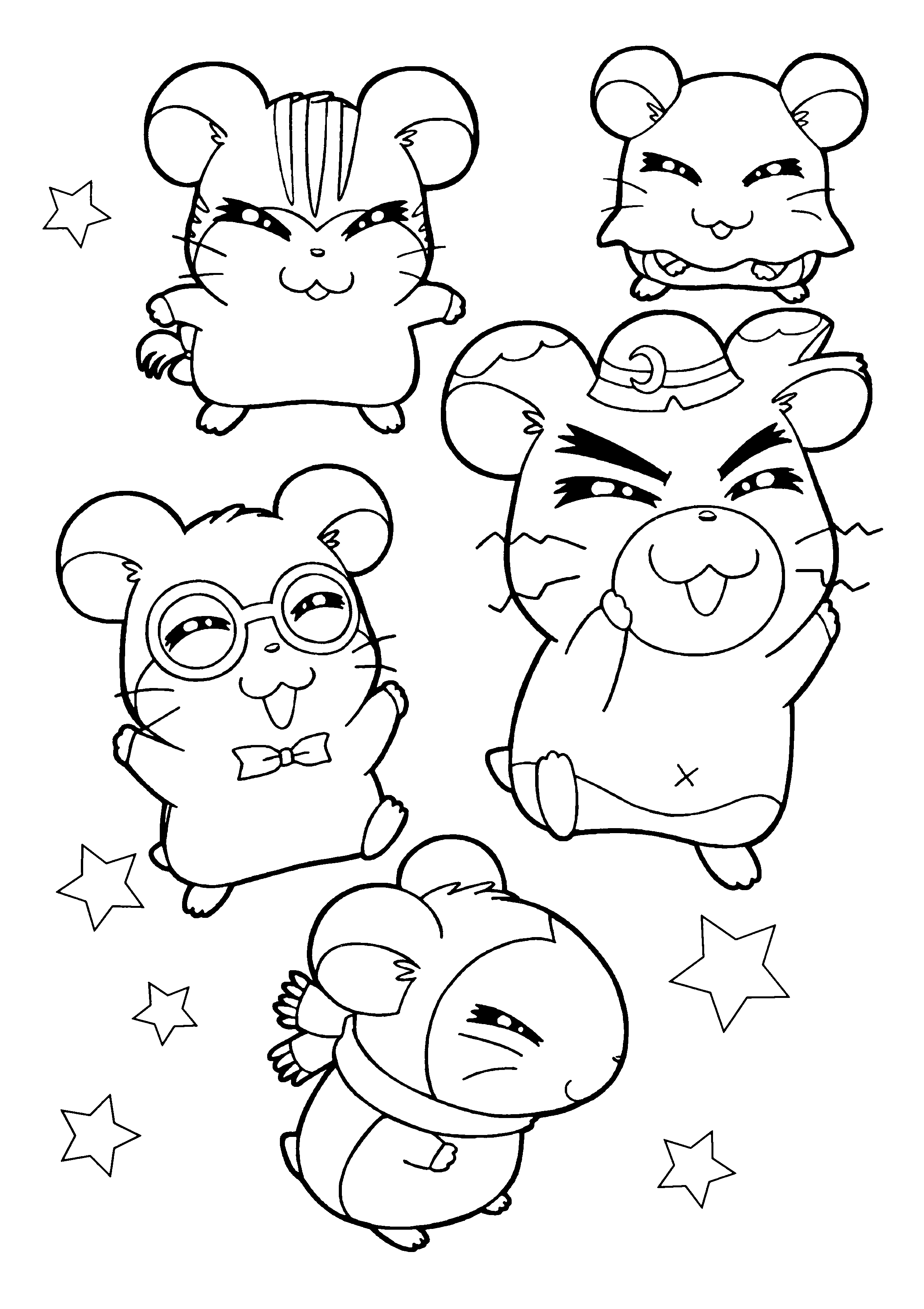 Hamtaro coloring pages