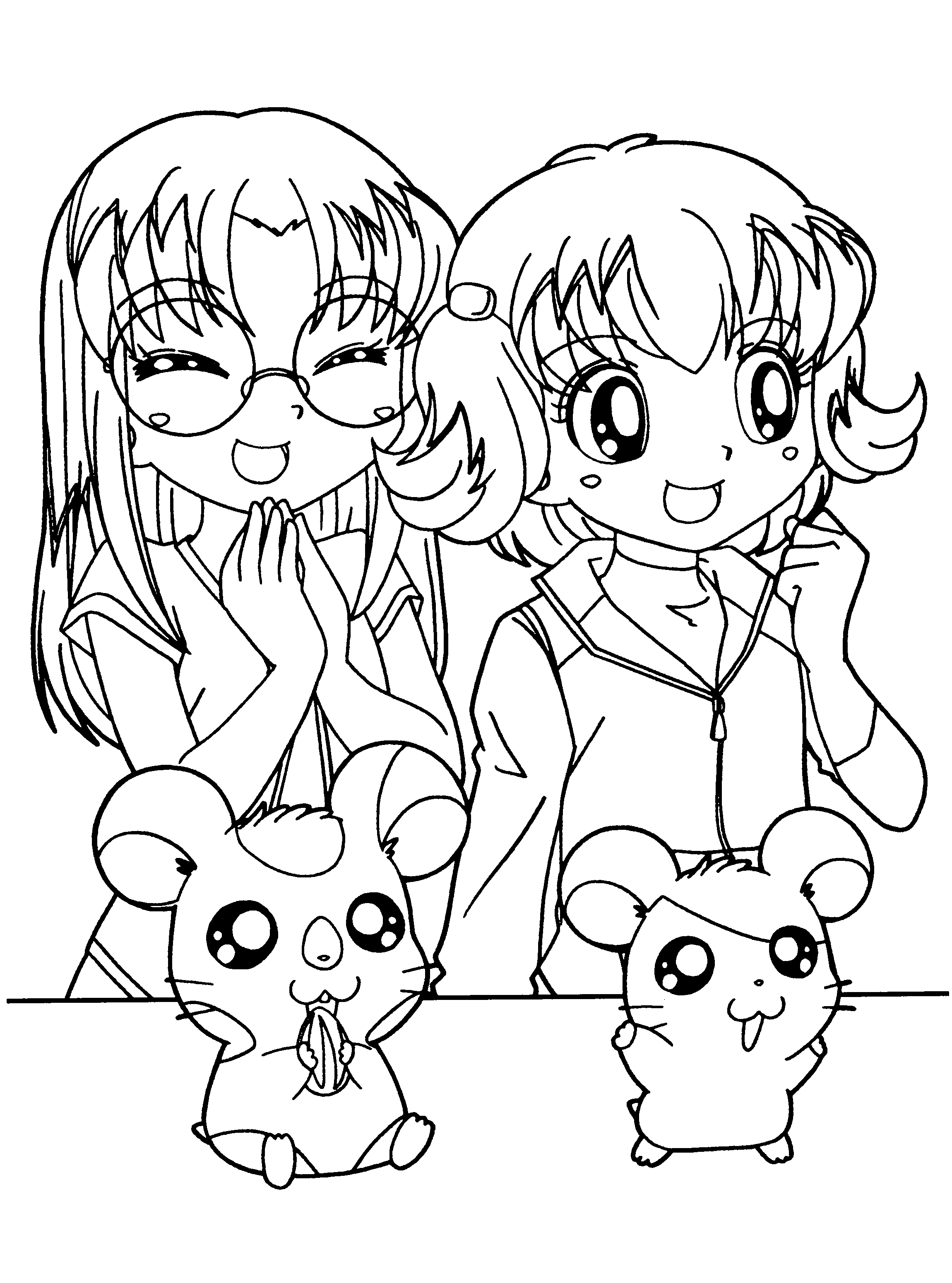 Hamtaro coloring pages