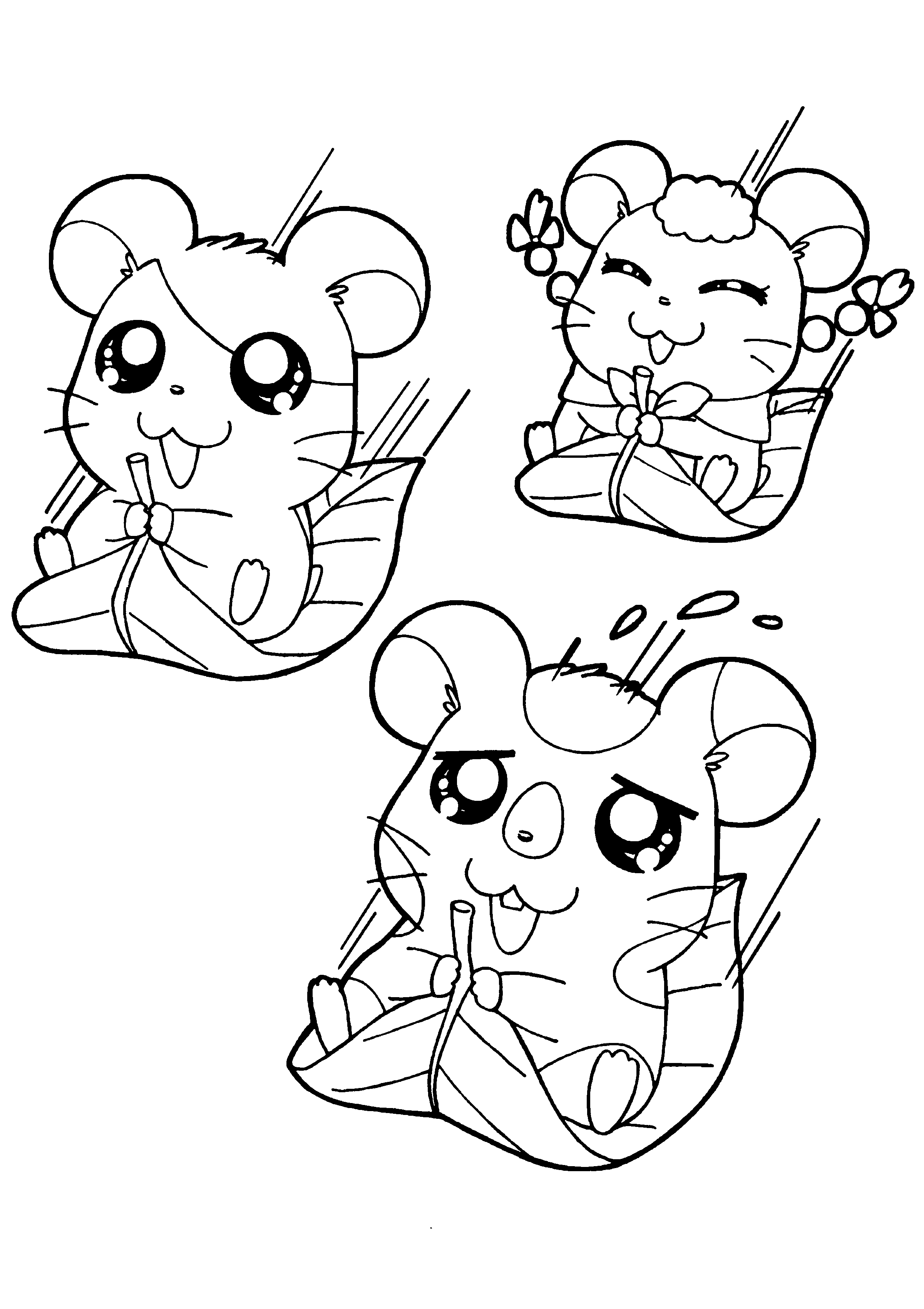 Hamtaro coloring pages