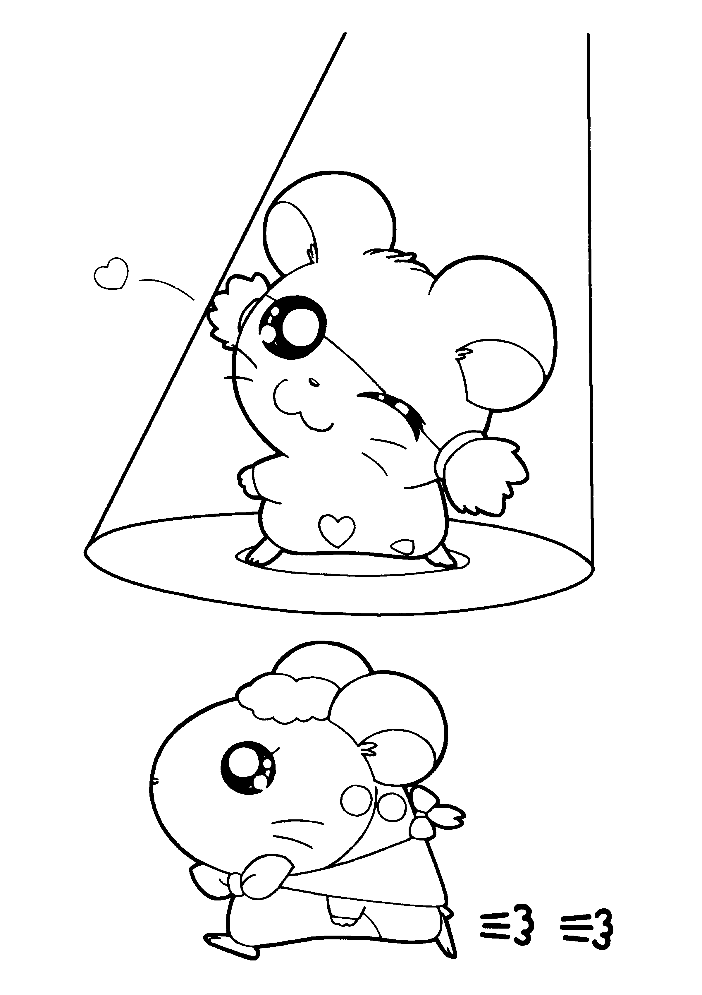 Hamtaro coloring pages