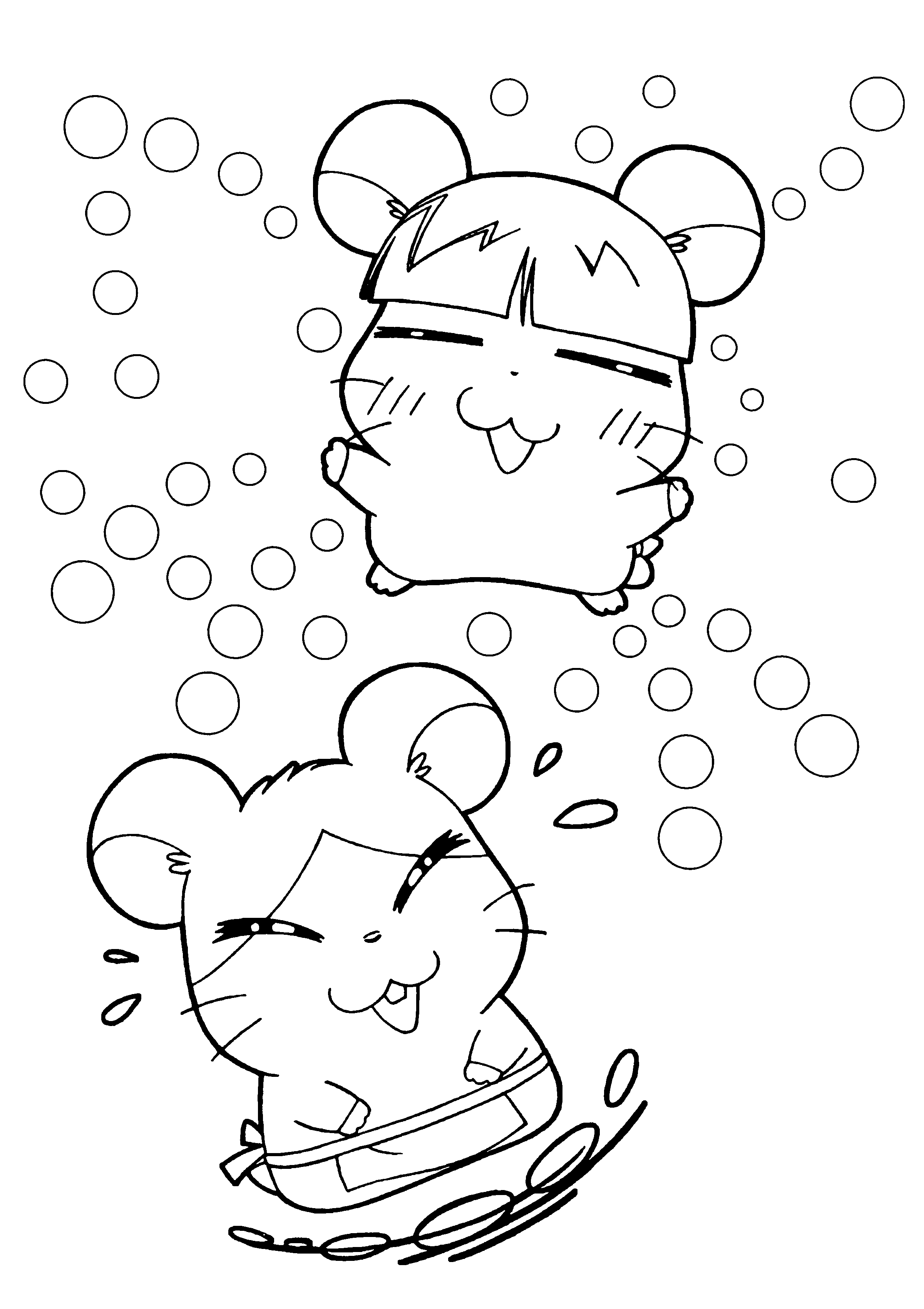 Hamtaro coloring pages