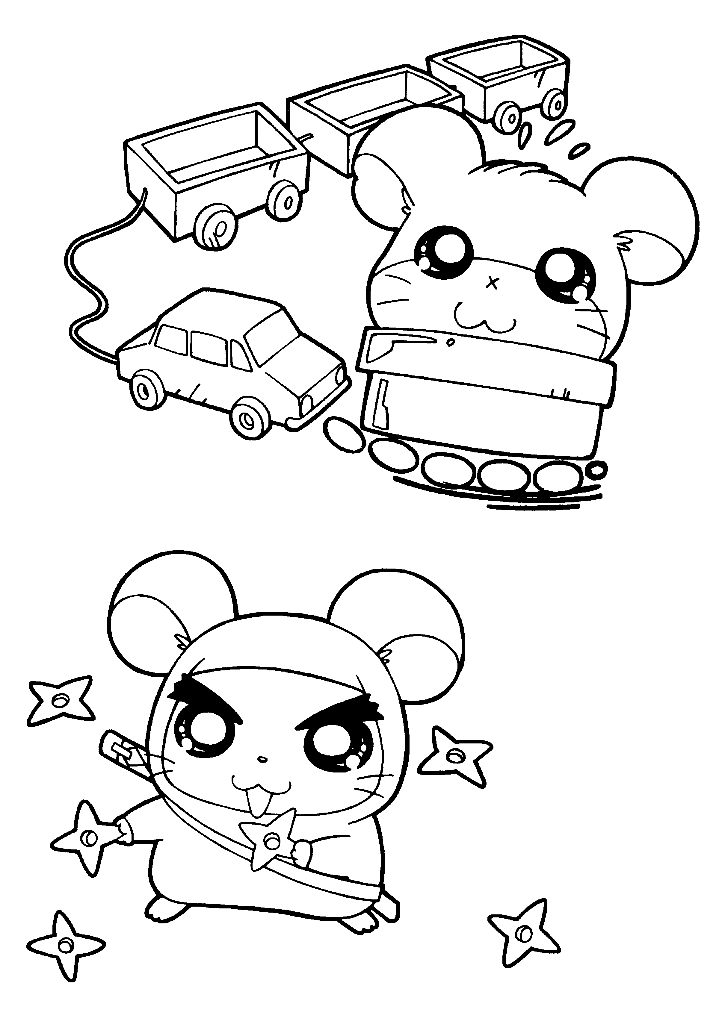 Hamtaro coloring pages