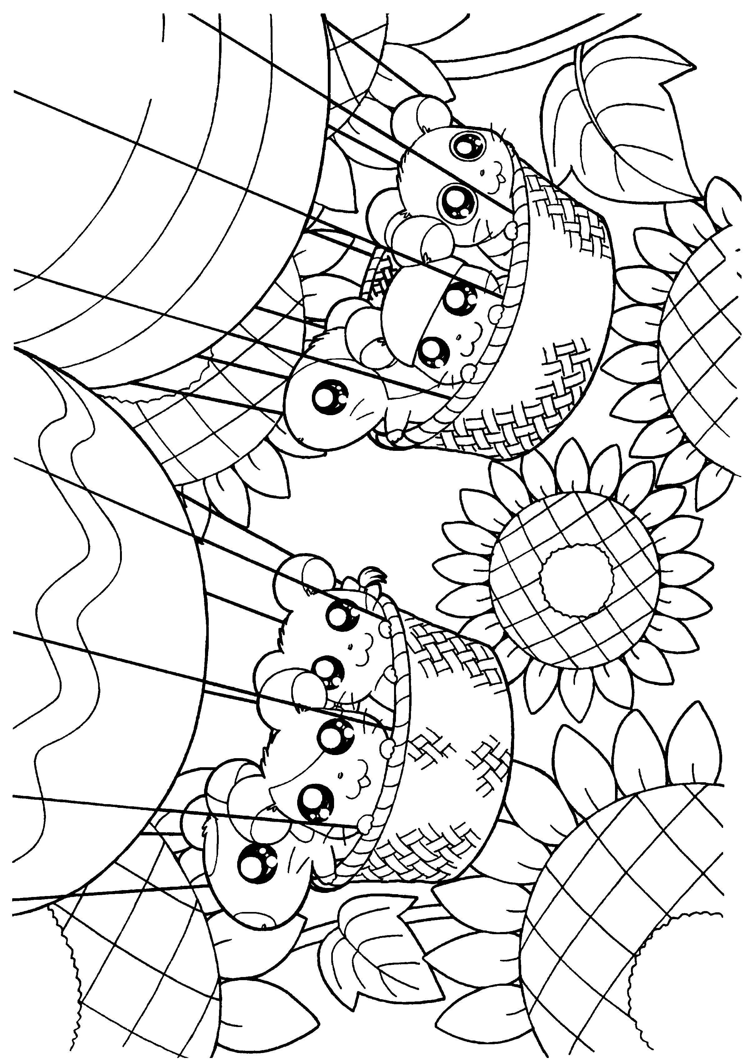 Hamtaro coloring pages