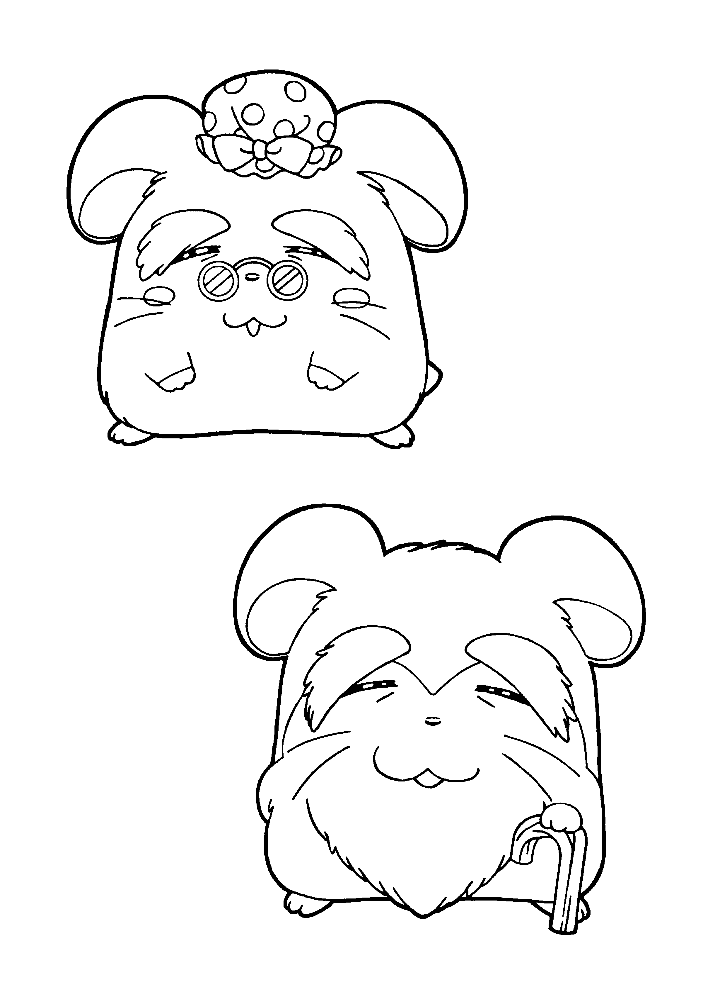 Hamtaro coloring pages