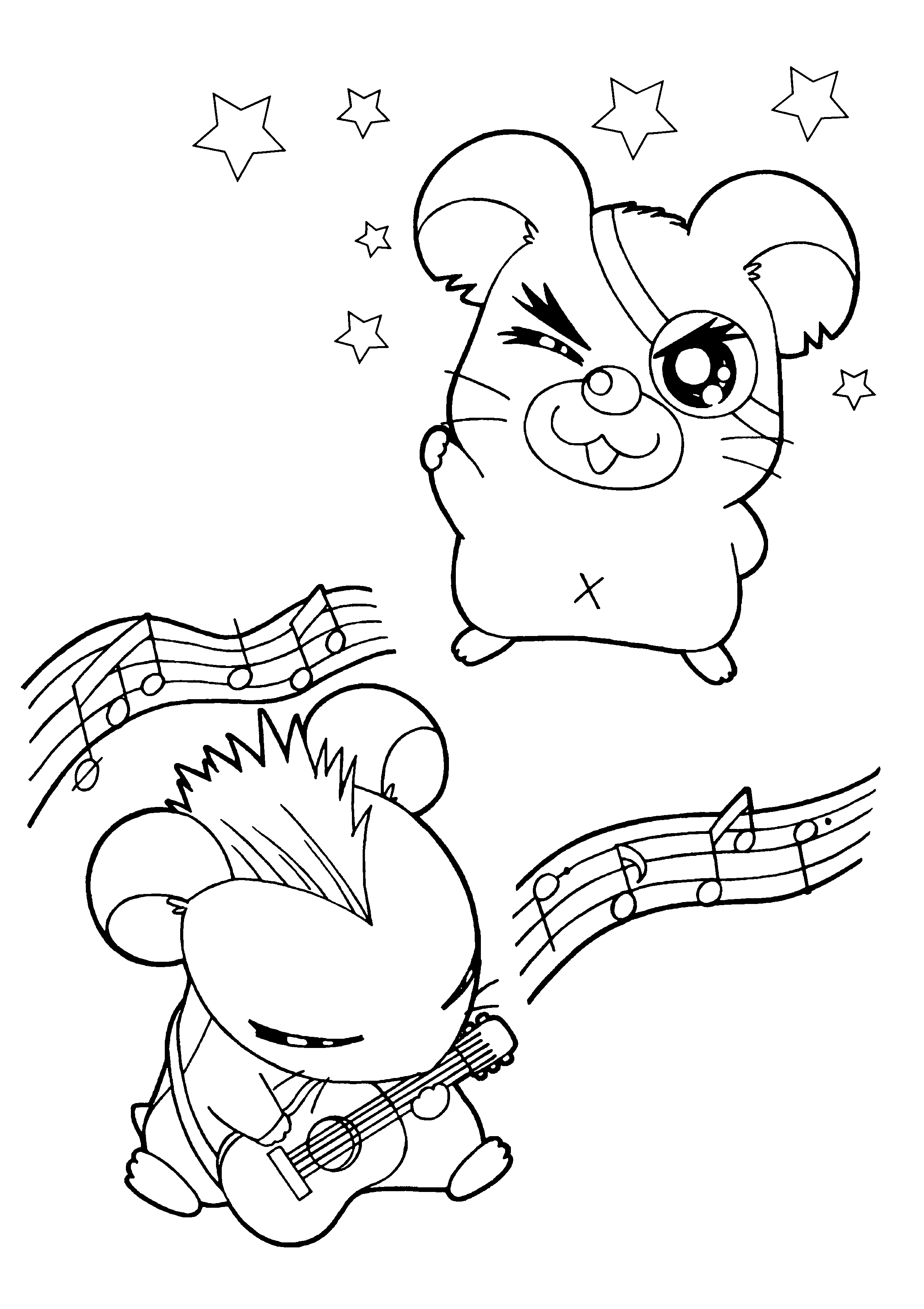 Hamtaro coloring pages