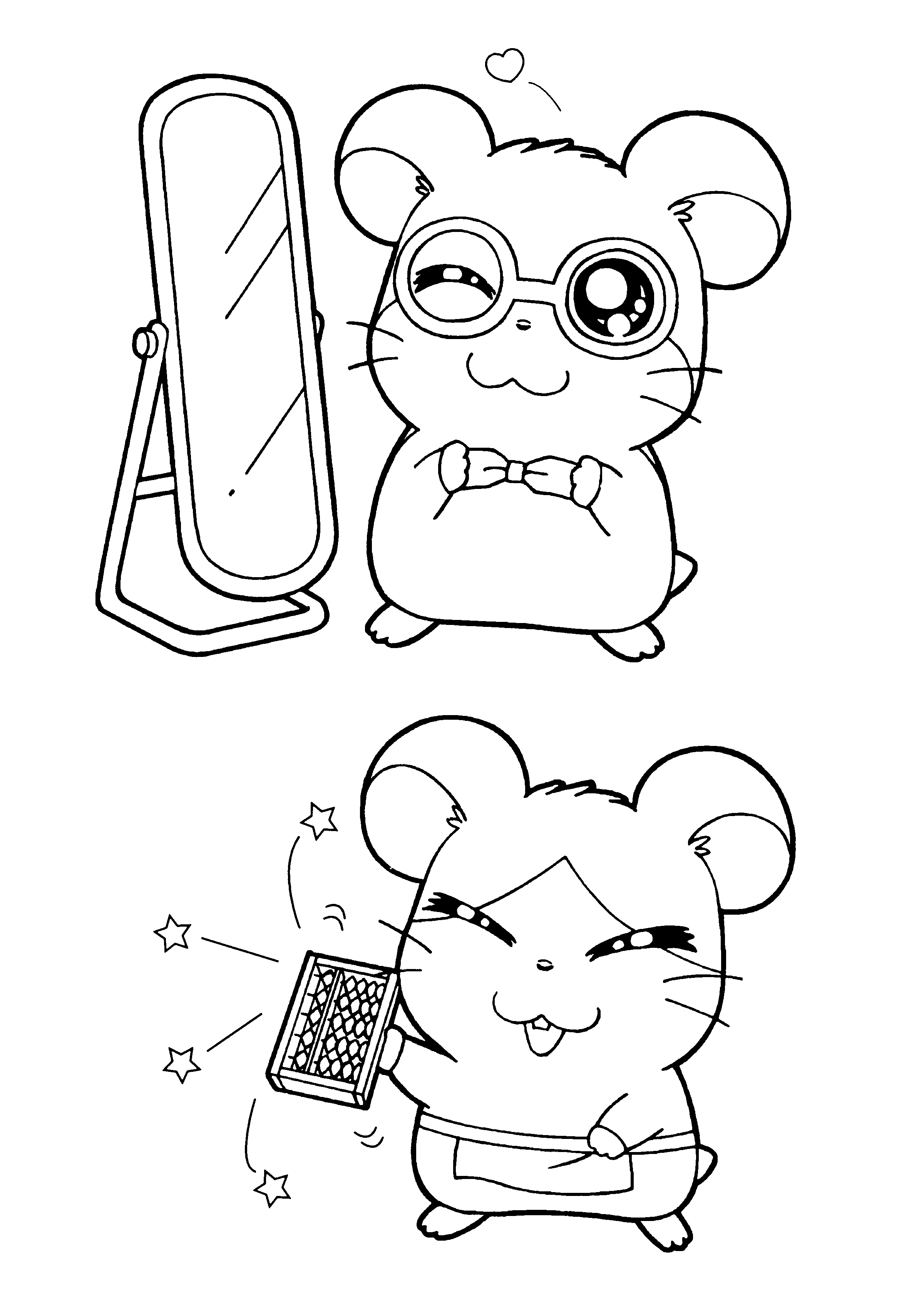 Hamtaro coloring pages