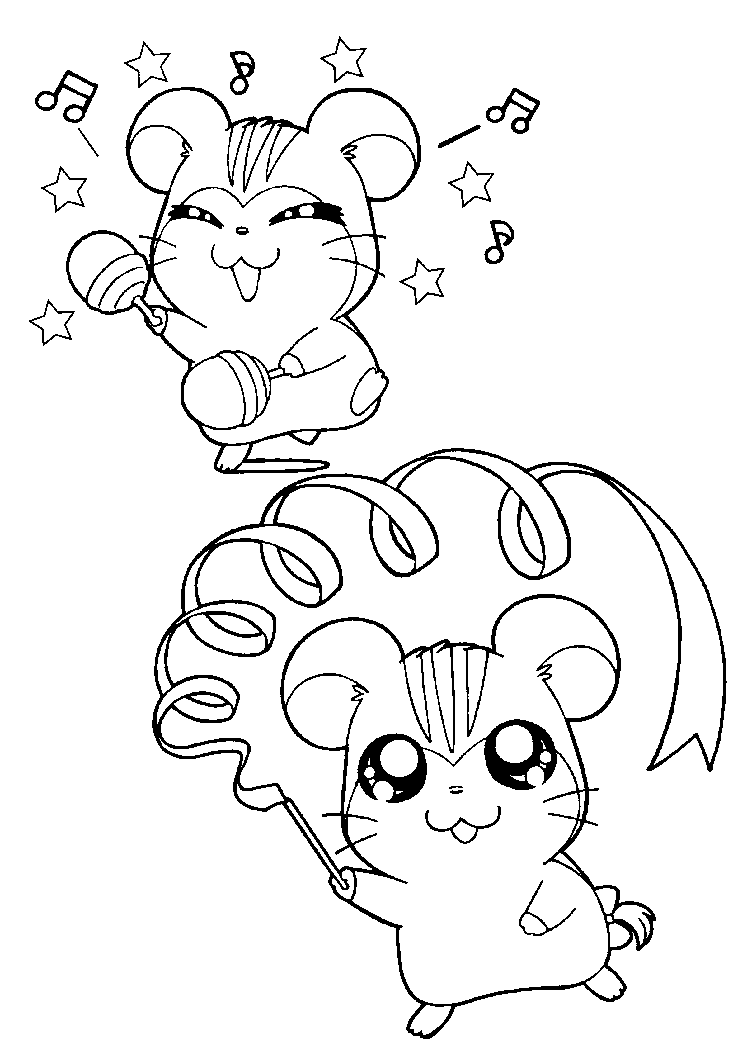 Hamtaro coloring pages