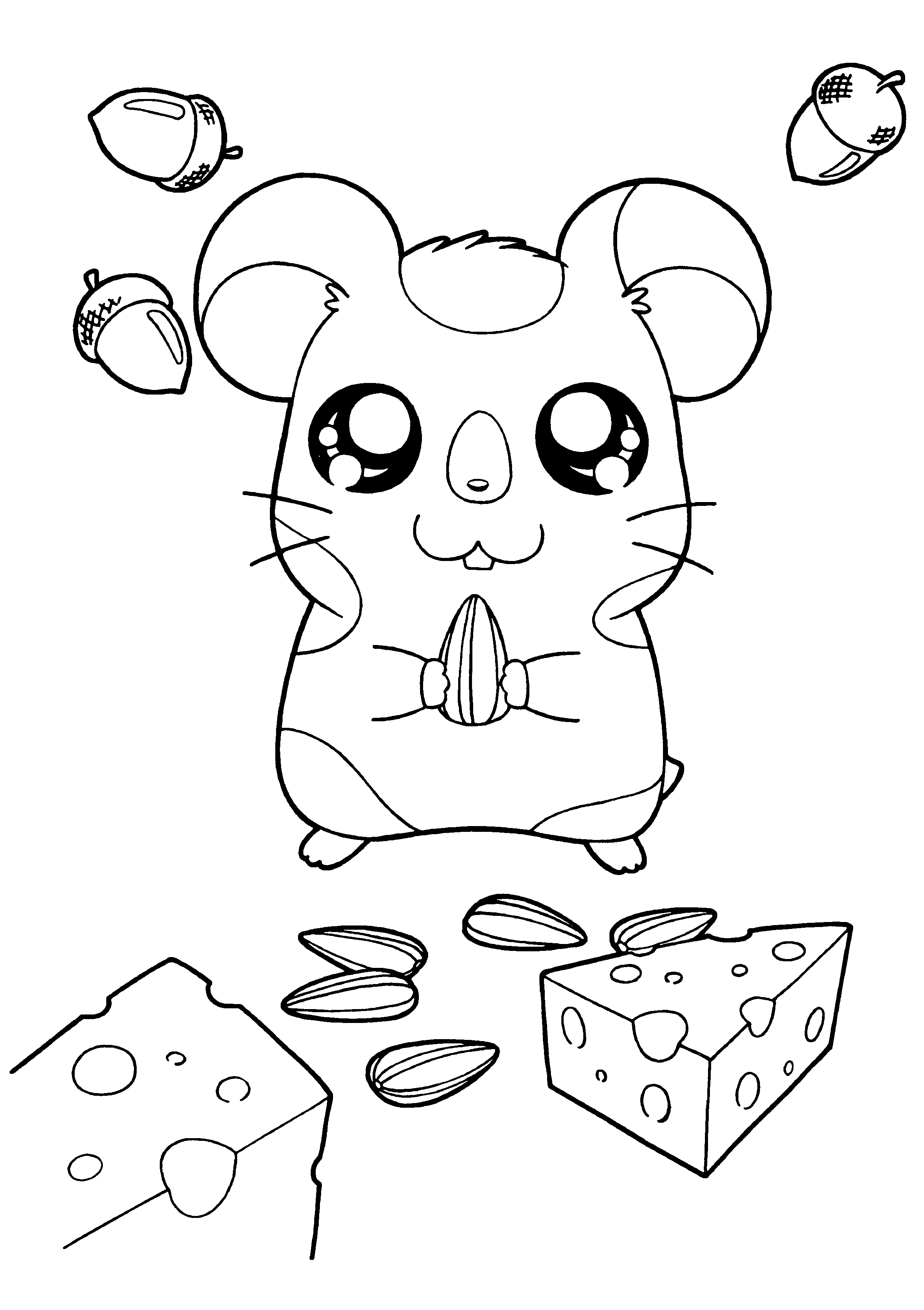 Hamtaro coloring pages