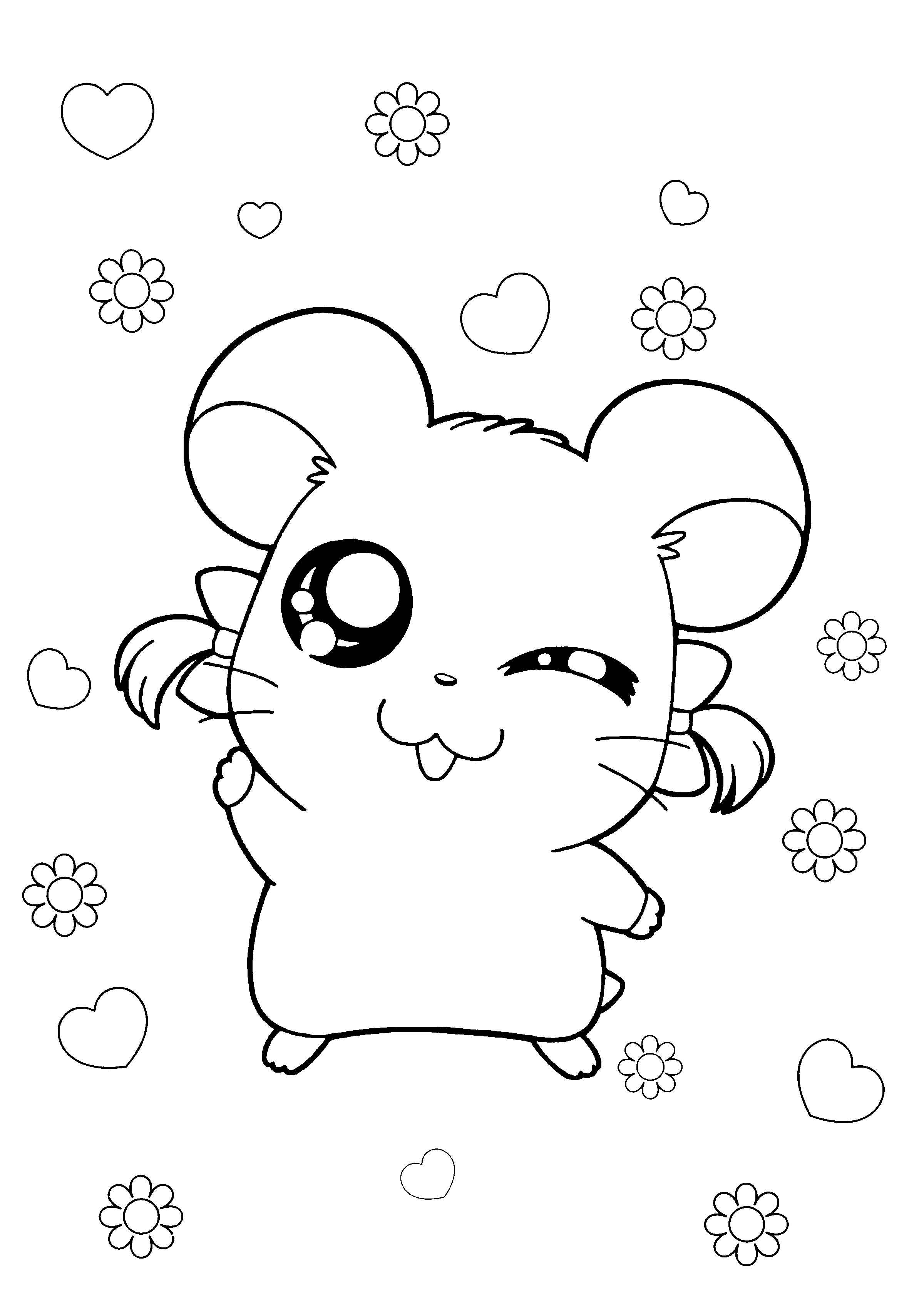 Hamtaro coloring pages