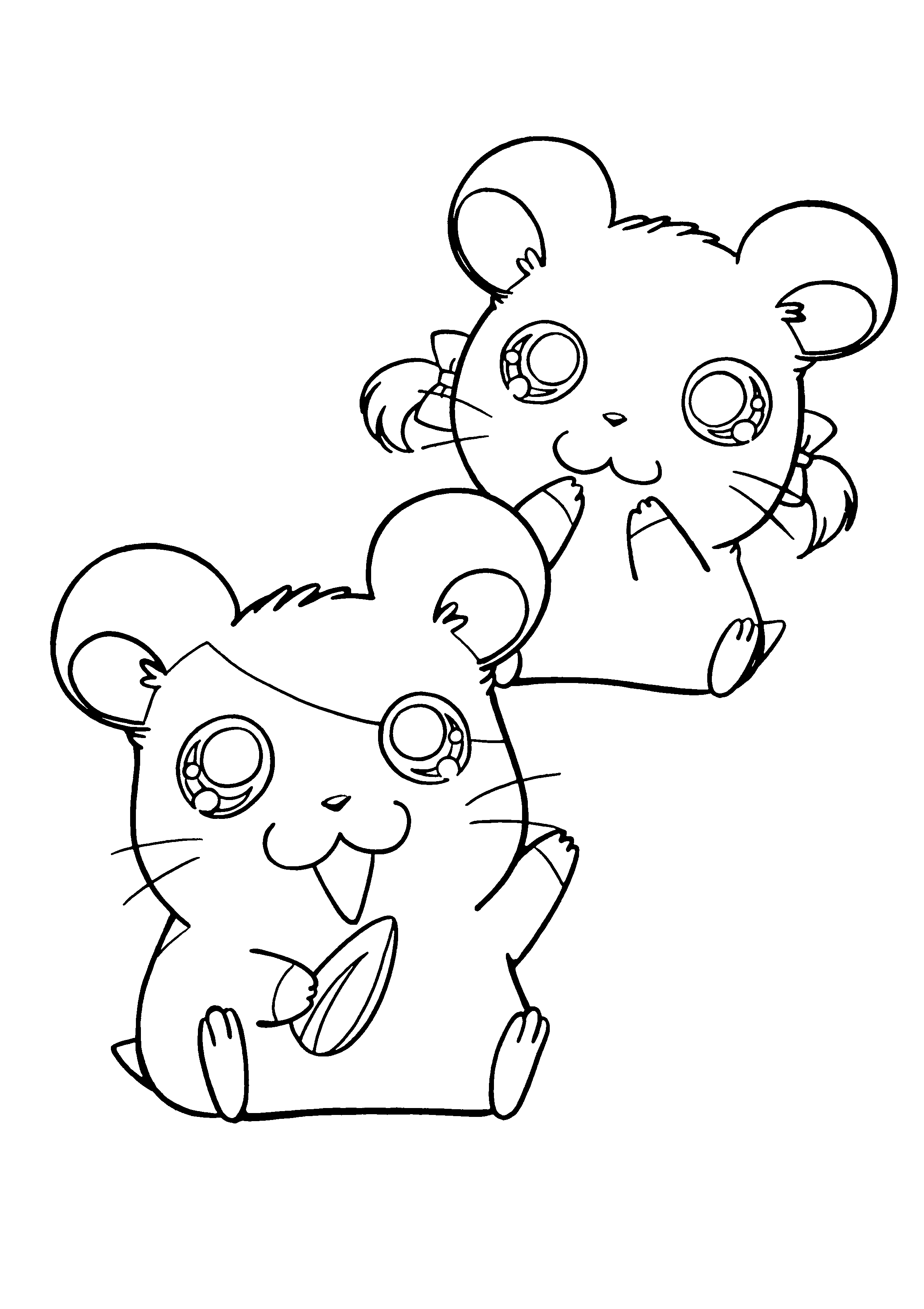 Hamtaro coloring pages