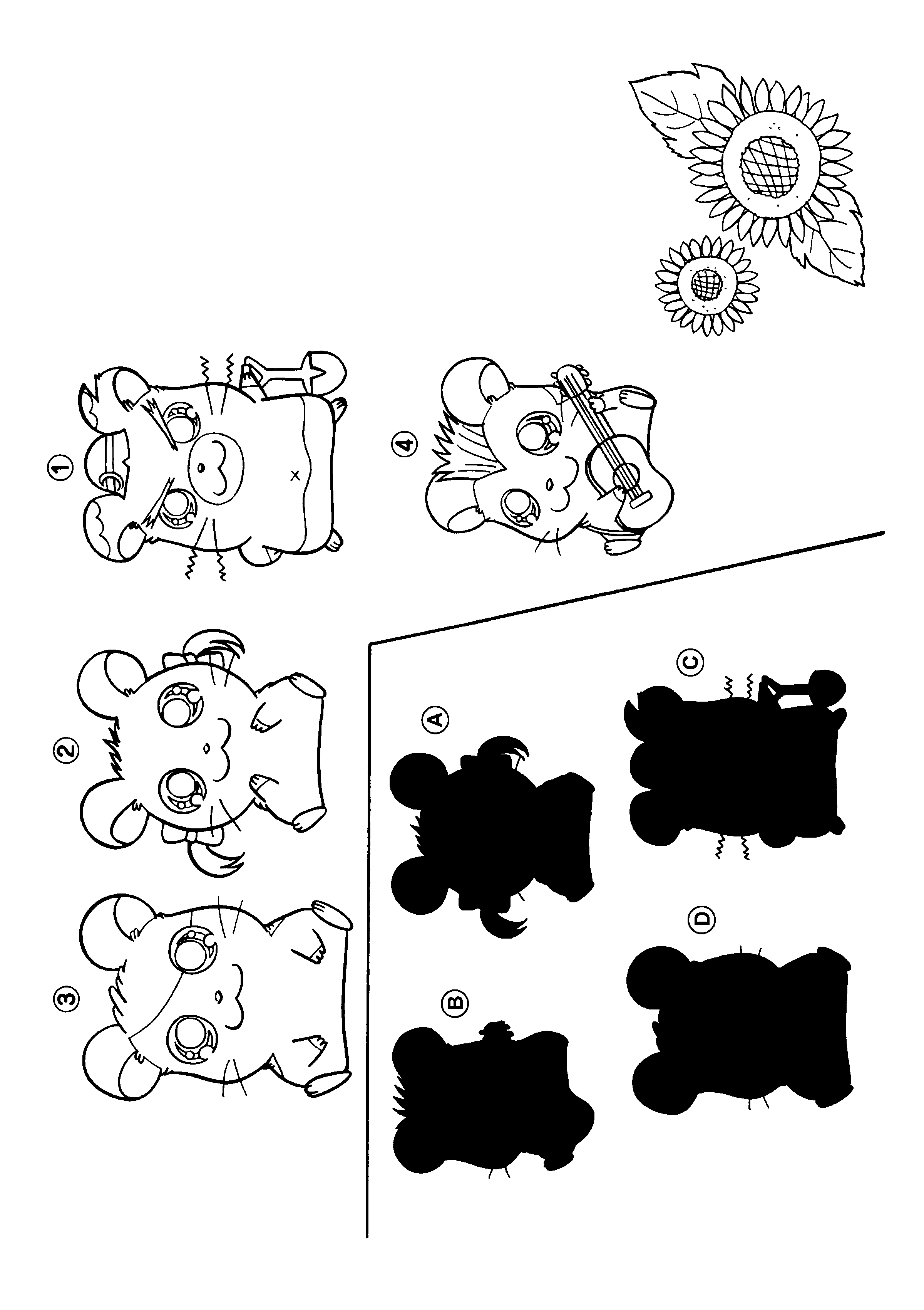 Hamtaro coloring pages