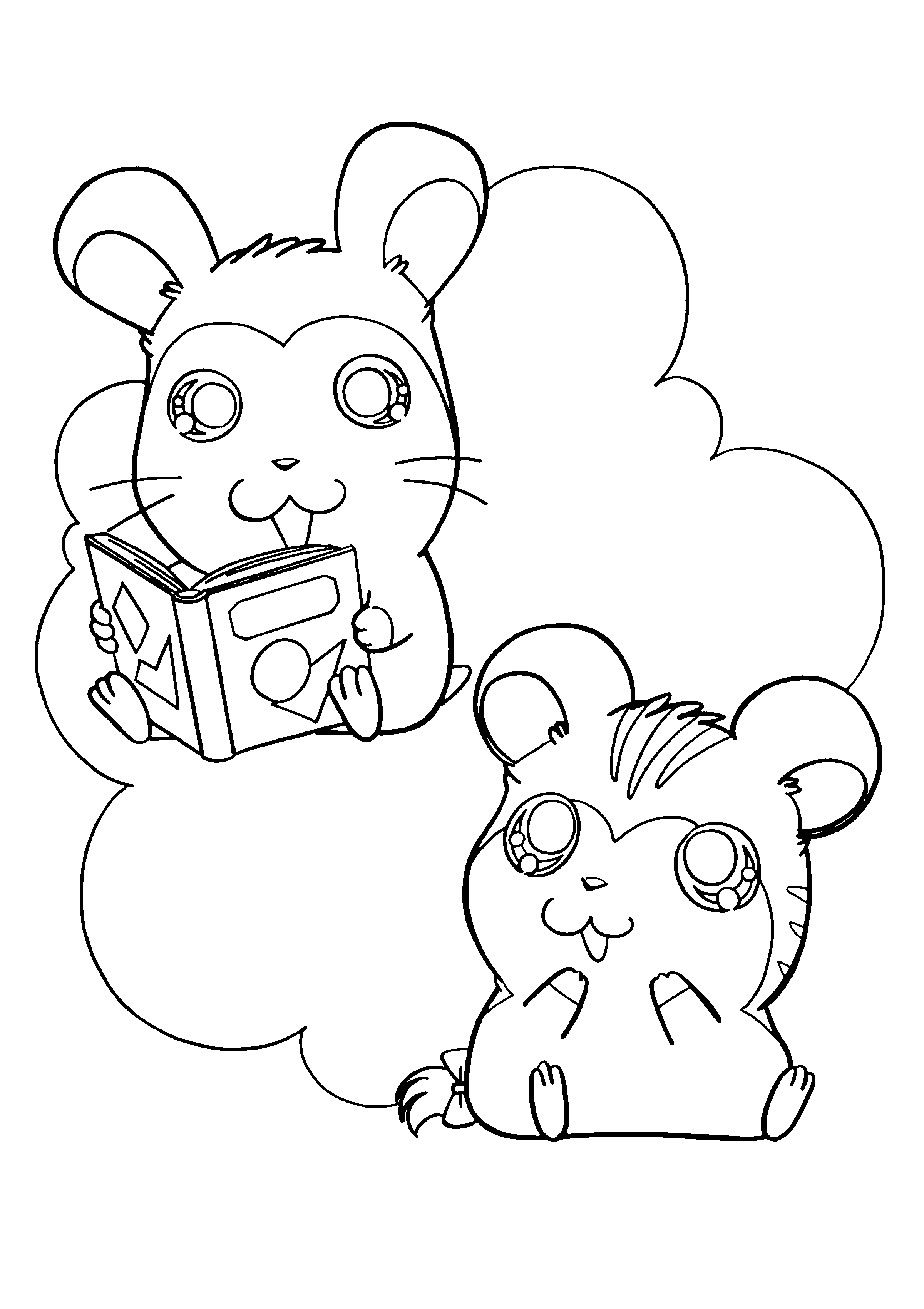 Hamtaro coloring pages