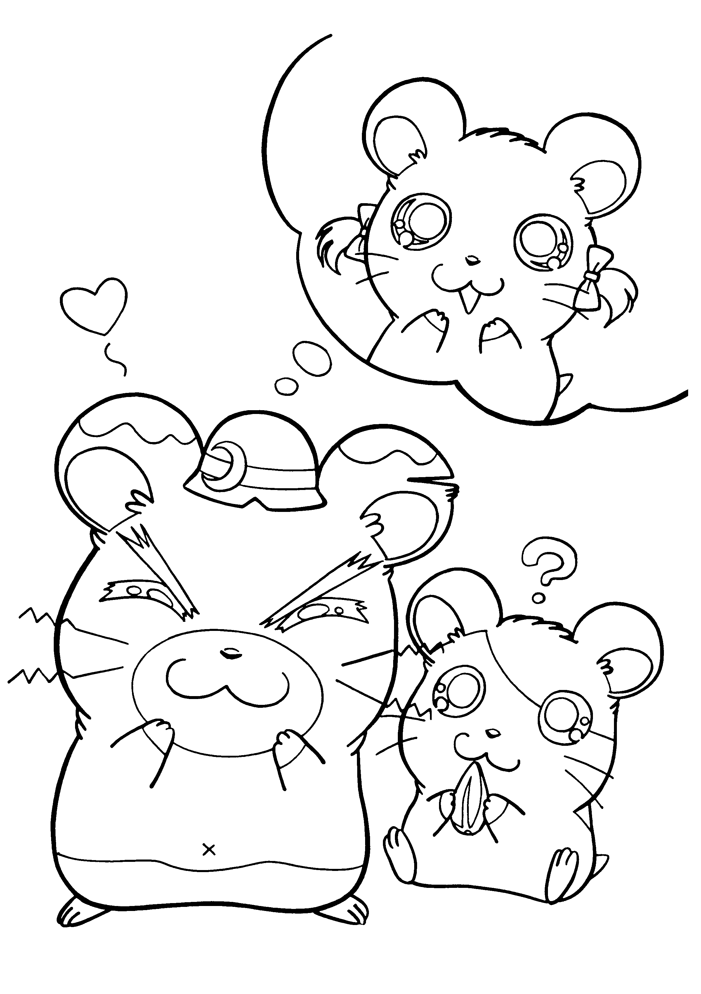 Hamtaro coloring pages