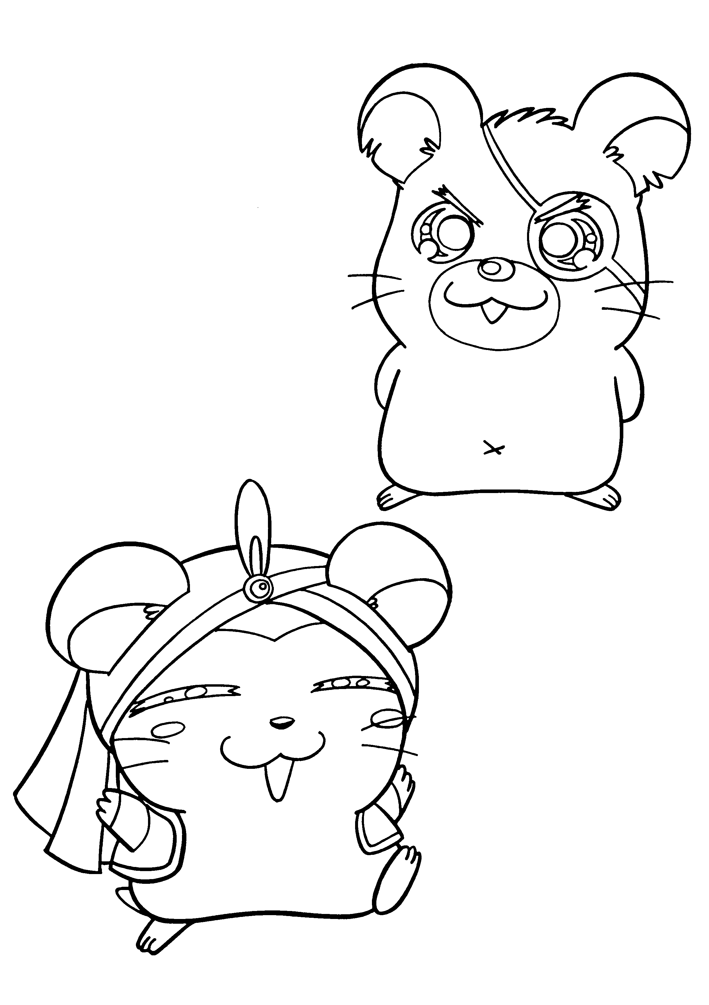 Hamtaro coloring pages