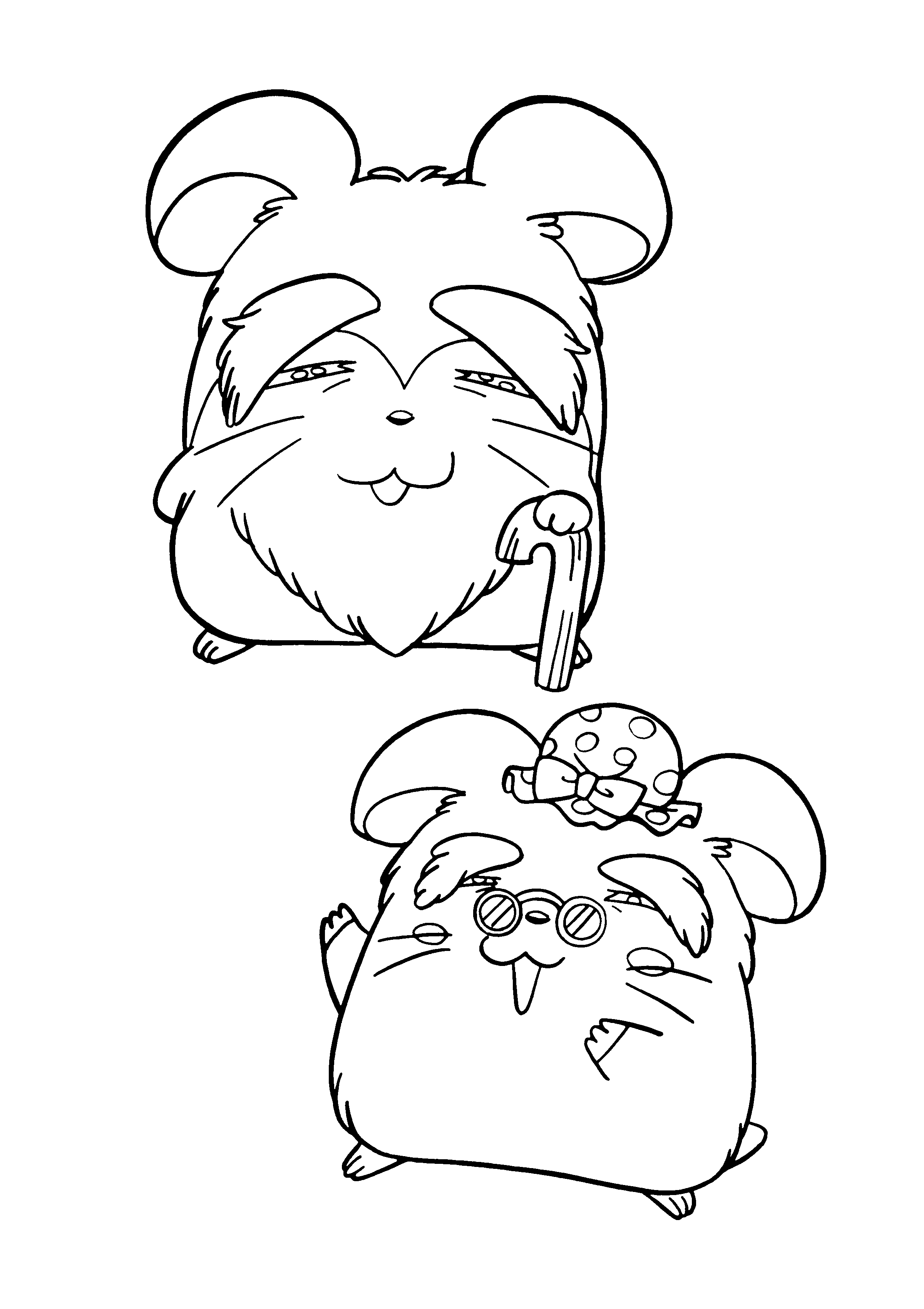 Hamtaro coloring pages