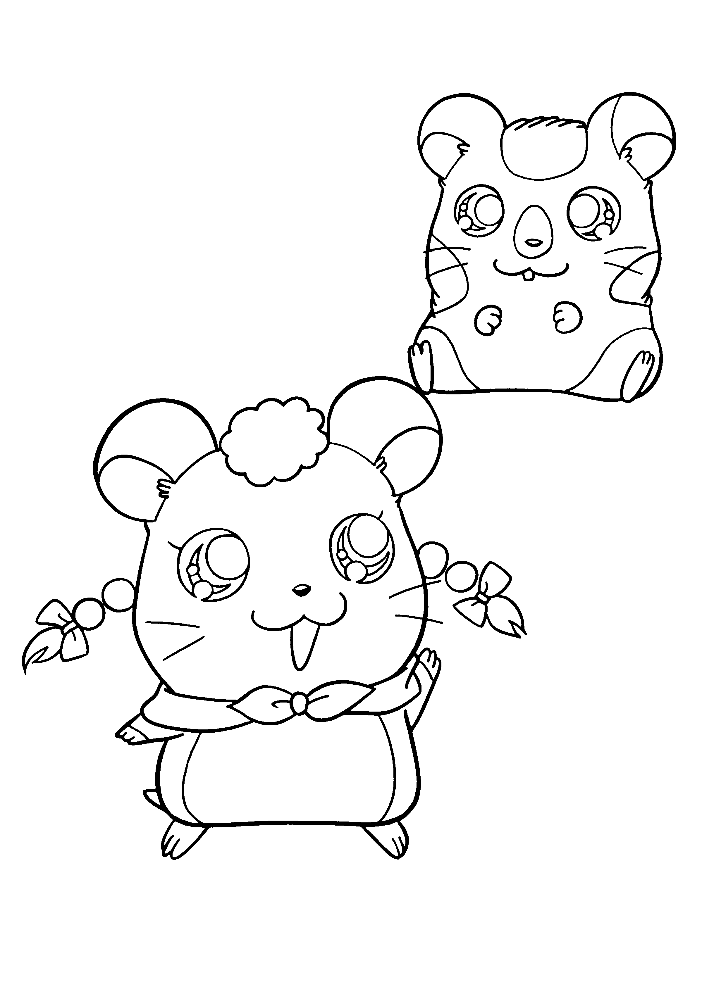 Hamtaro coloring pages