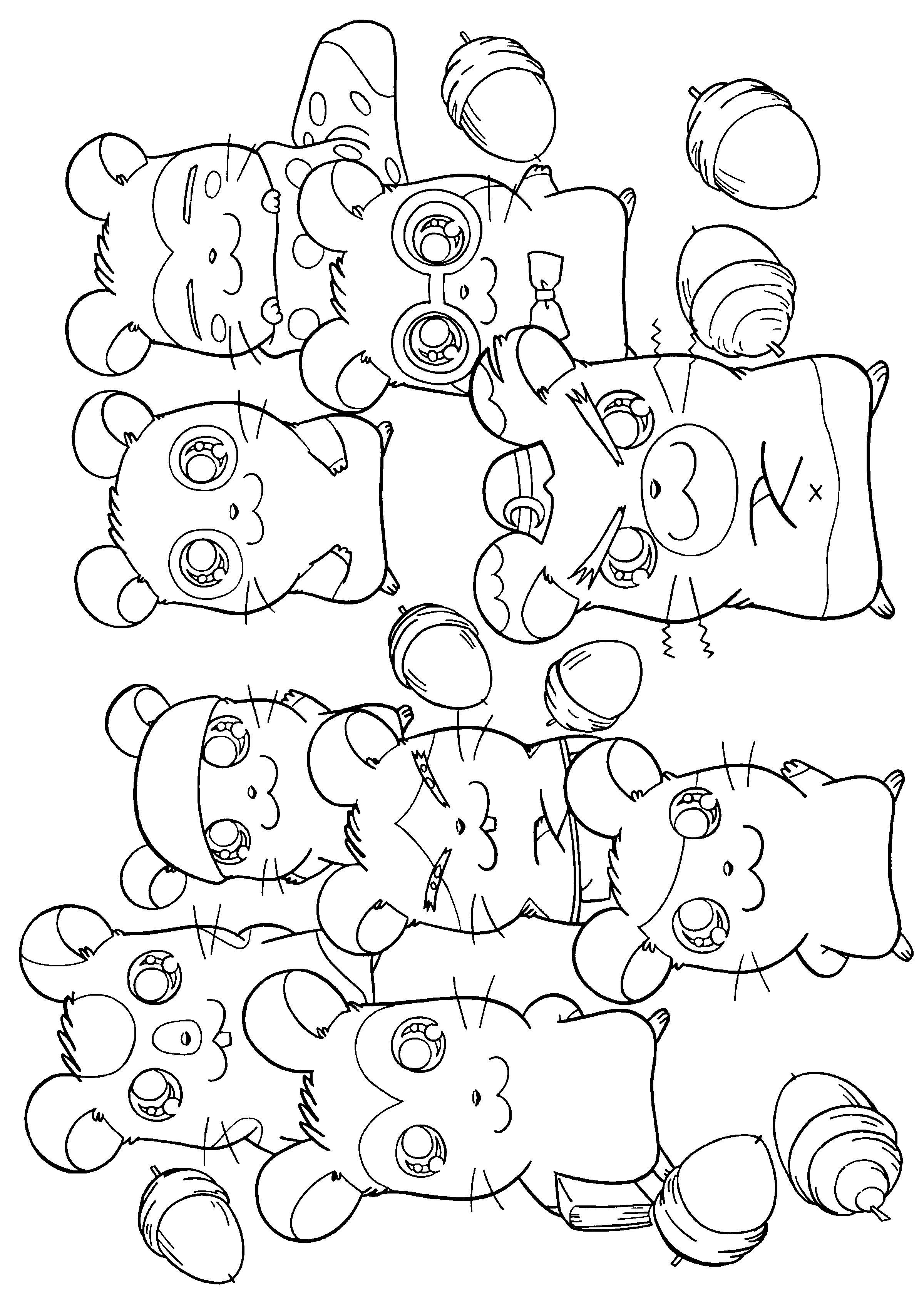 Hamtaro coloring pages