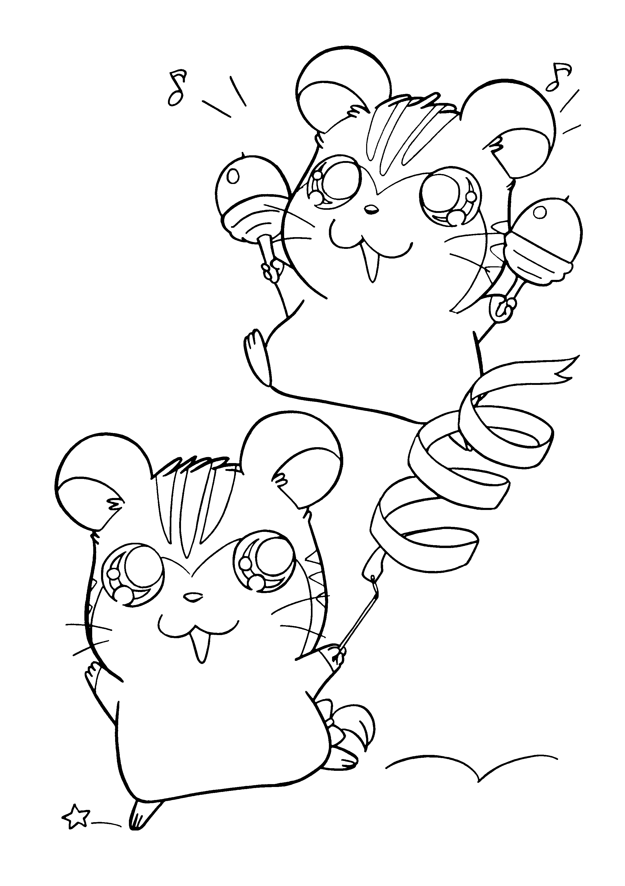 Hamtaro coloring pages