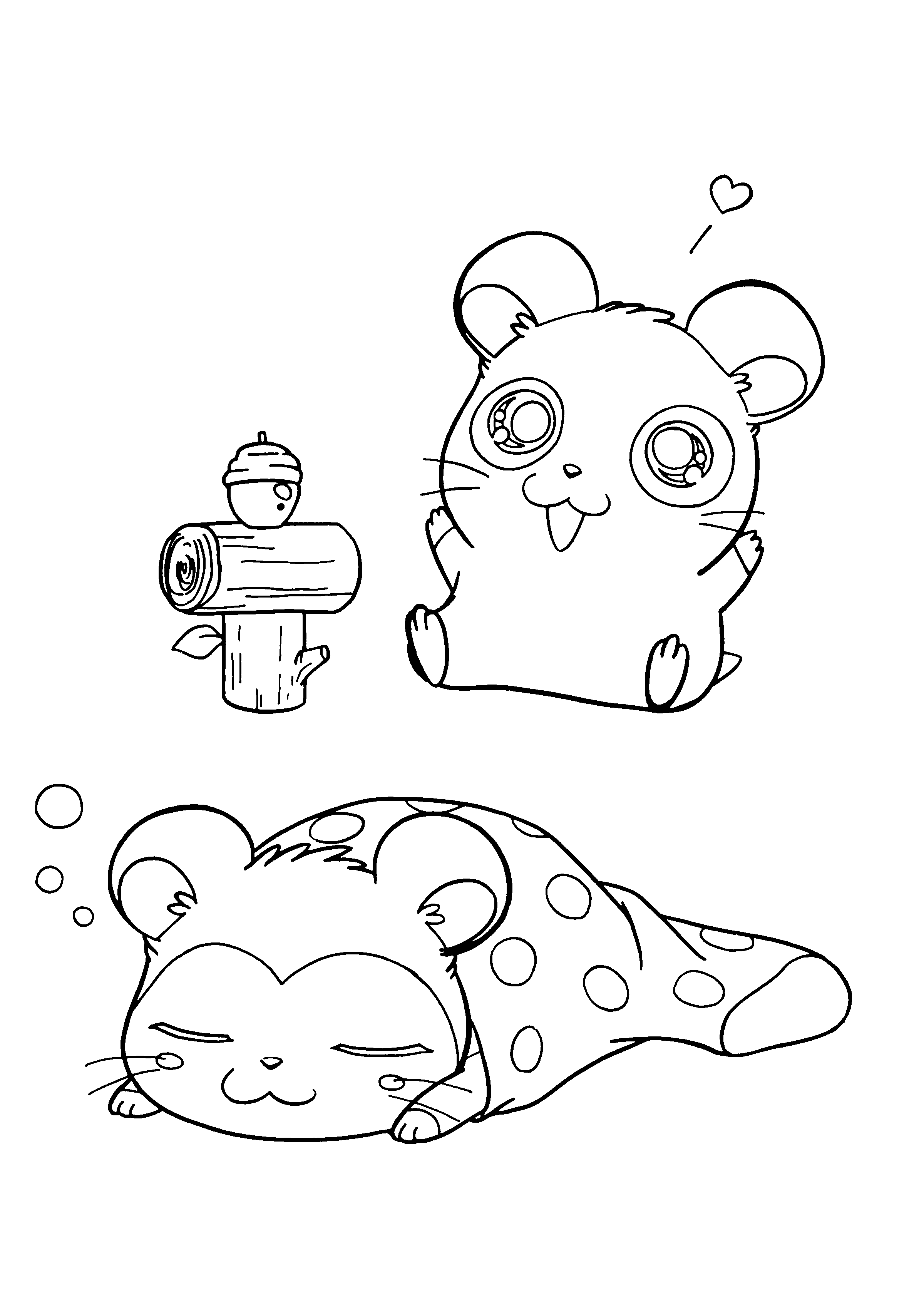 Hamtaro coloring pages