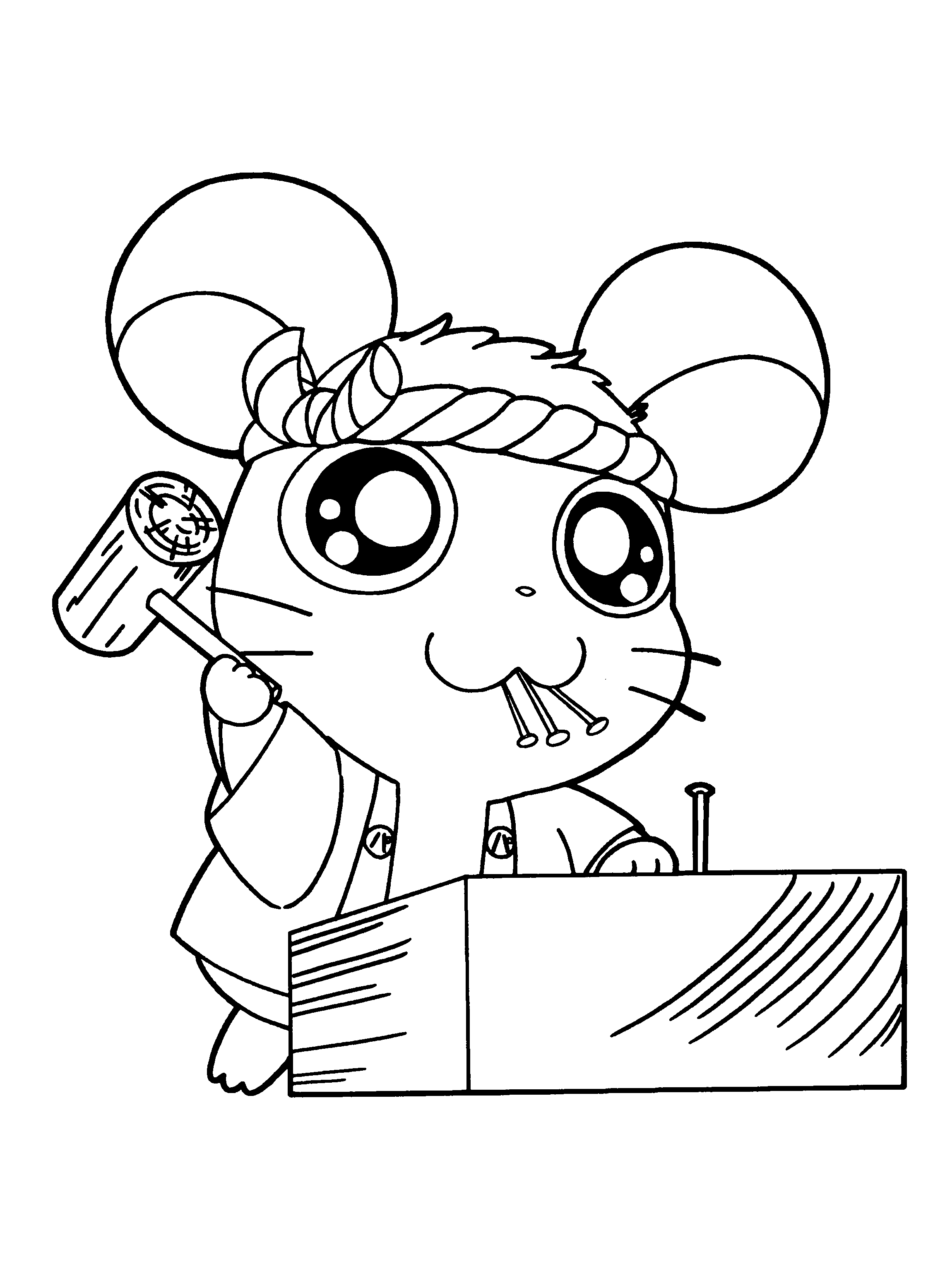 Hamtaro coloring pages