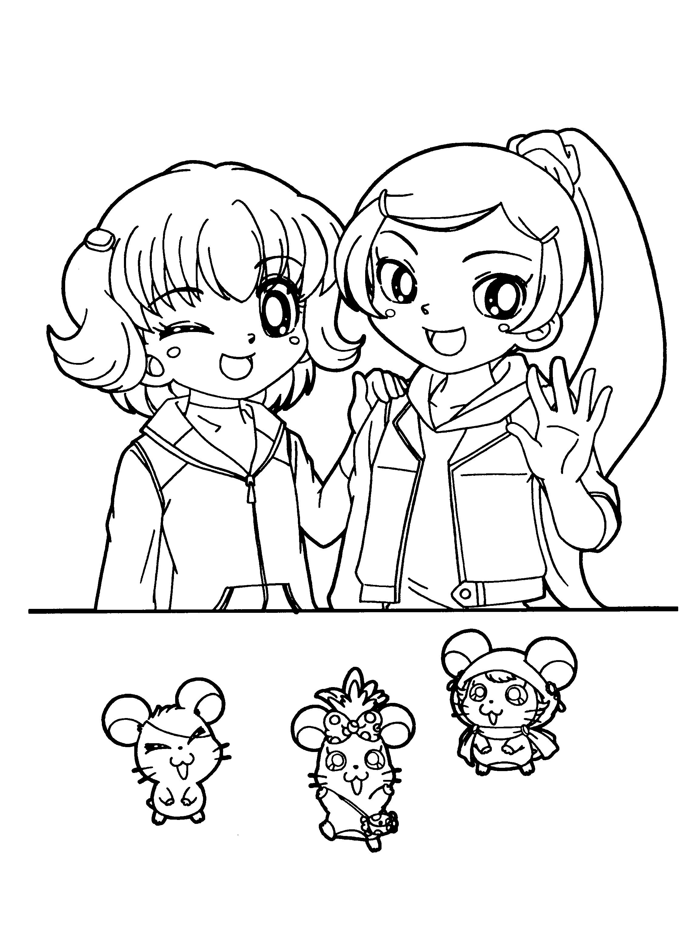 Hamtaro coloring pages