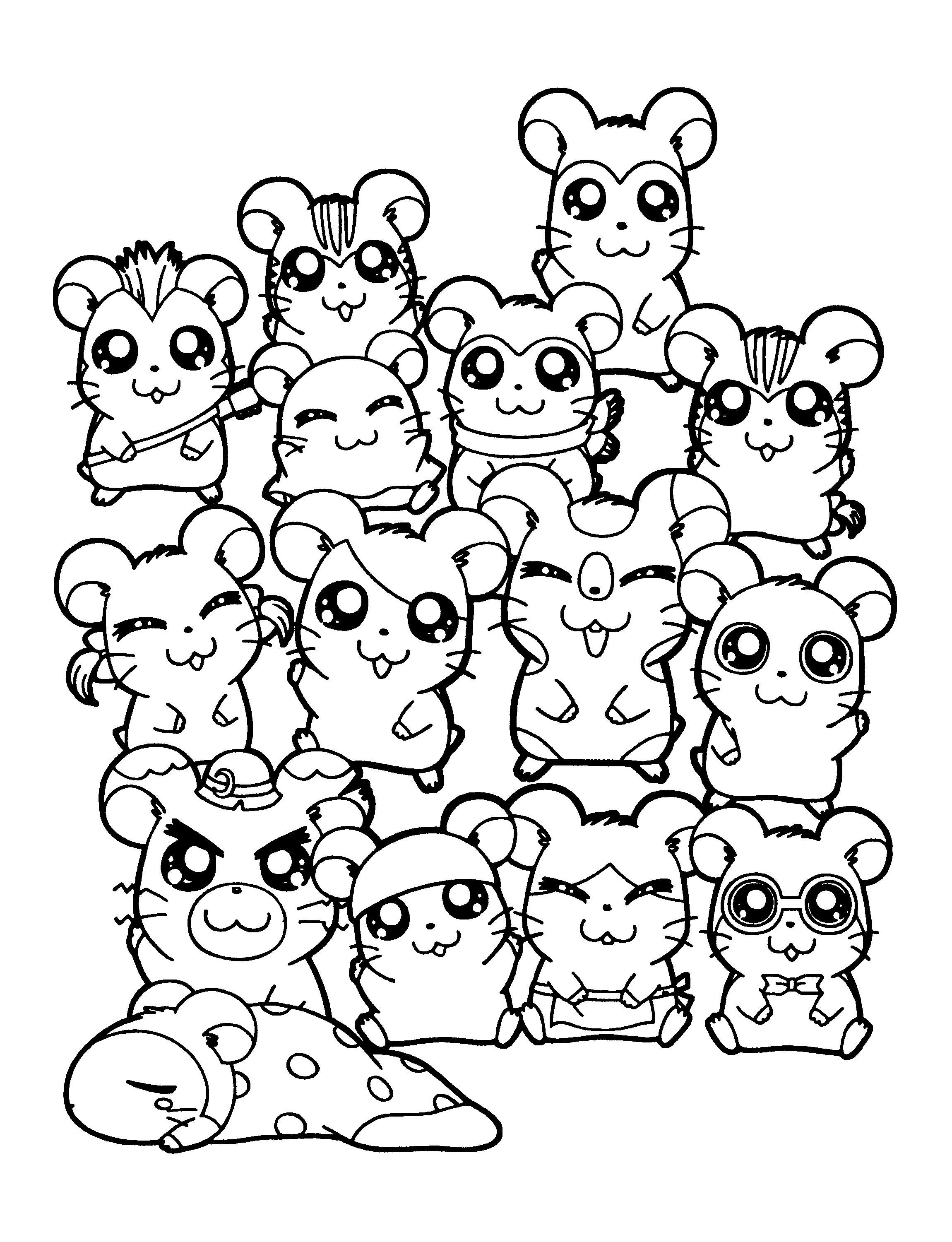 Hamtaro coloring pages