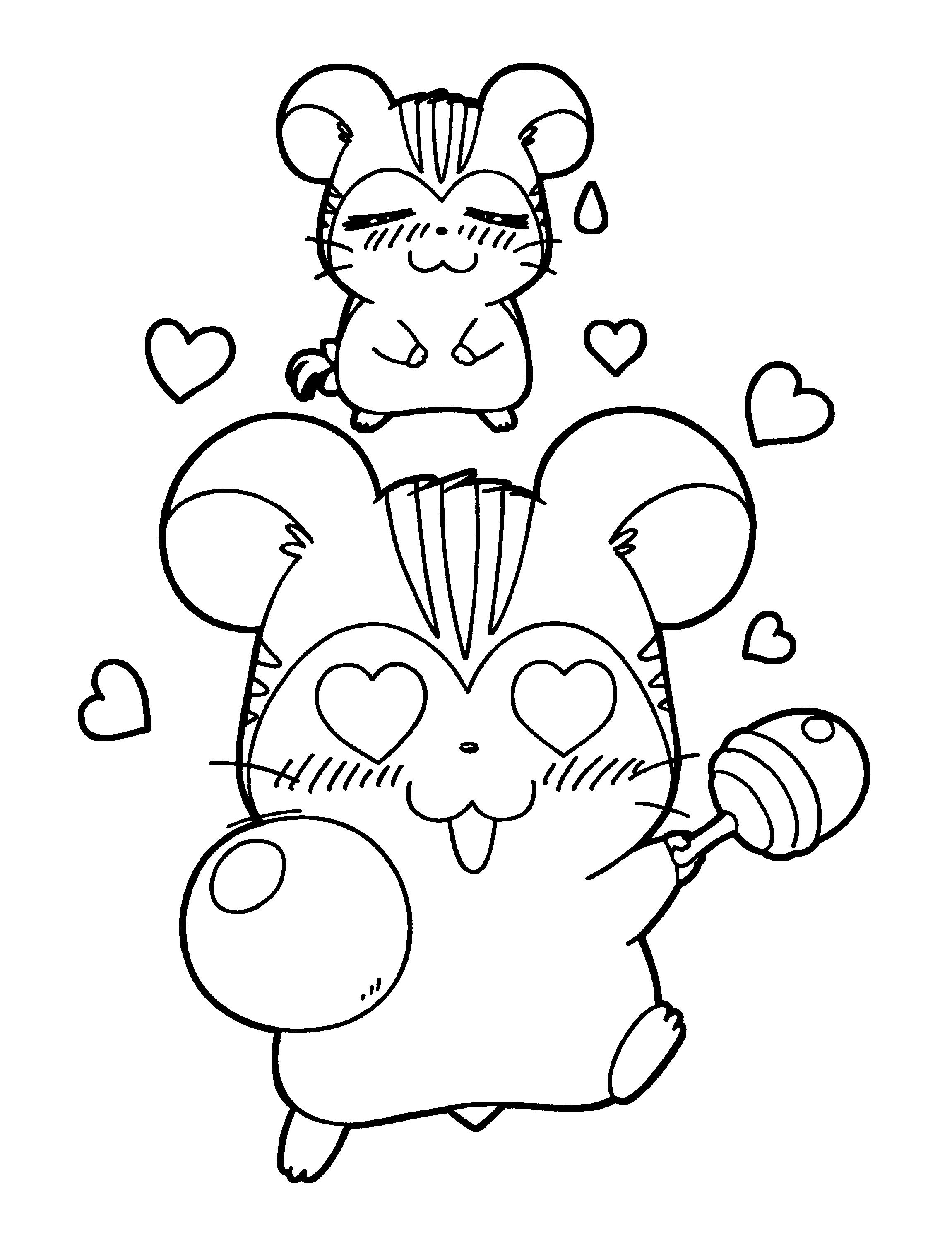 Hamtaro coloring pages