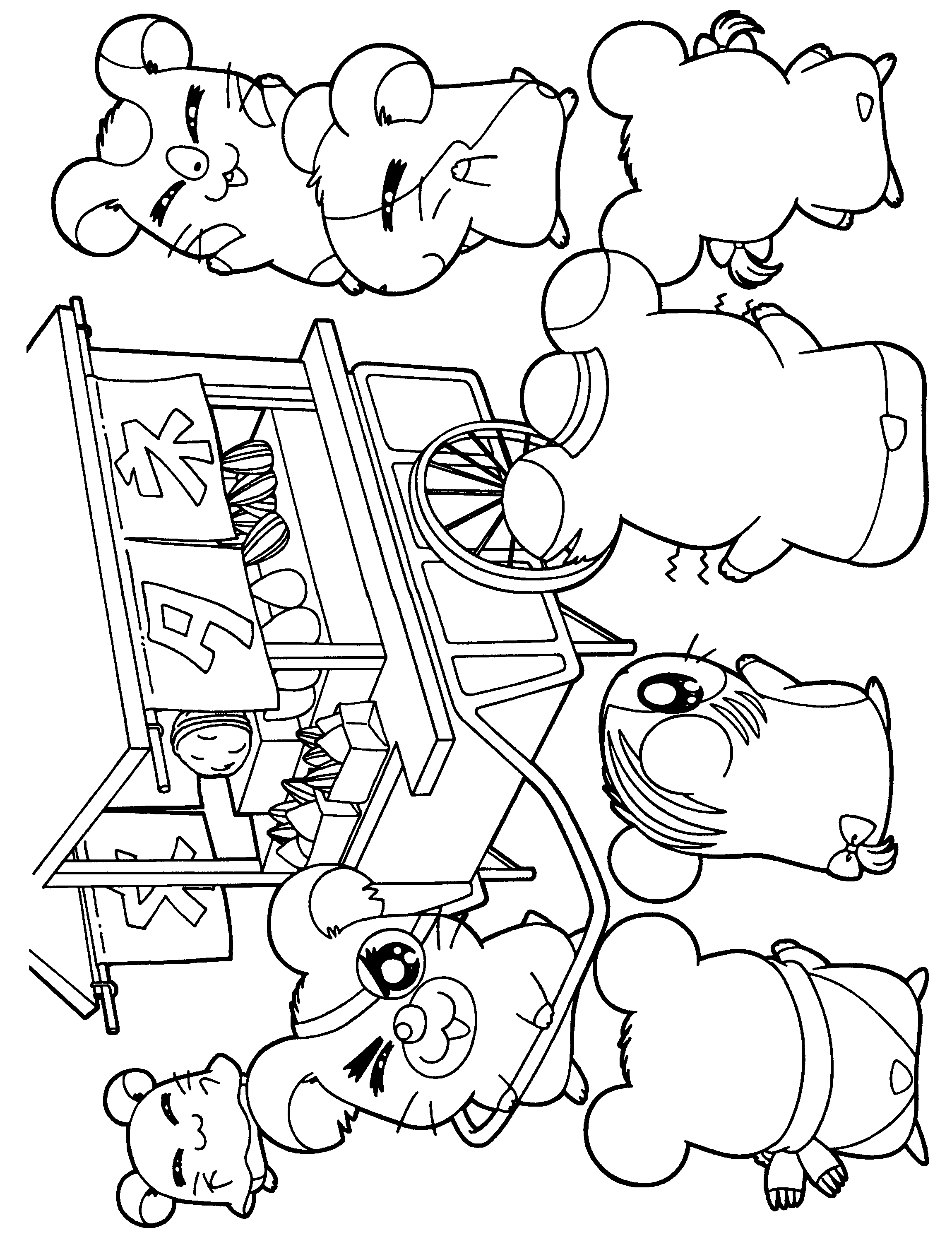 Hamtaro coloring pages