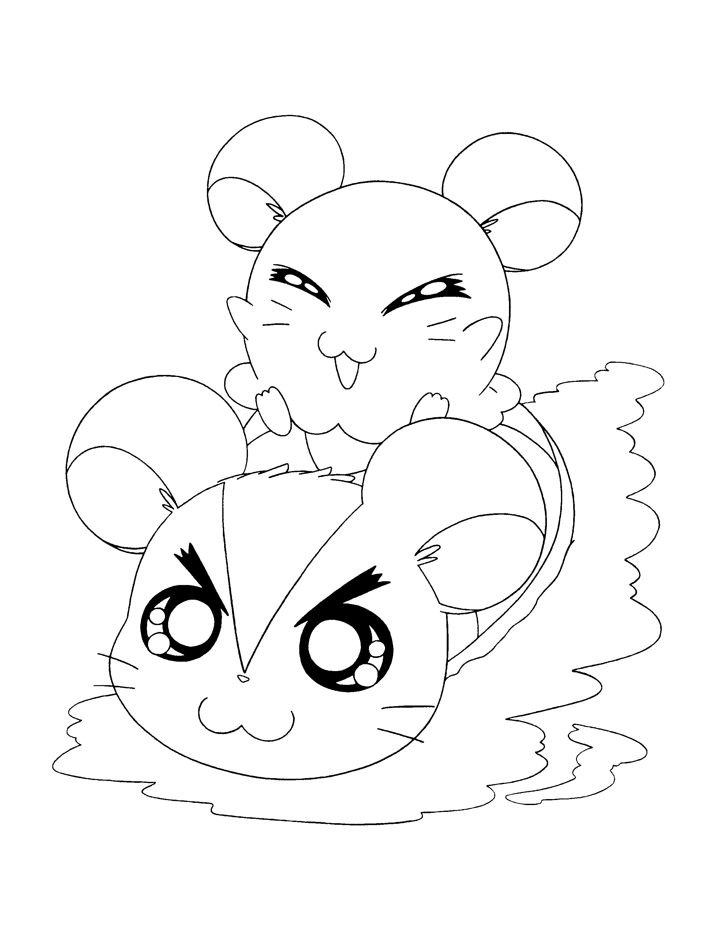 Hamtaro coloring pages