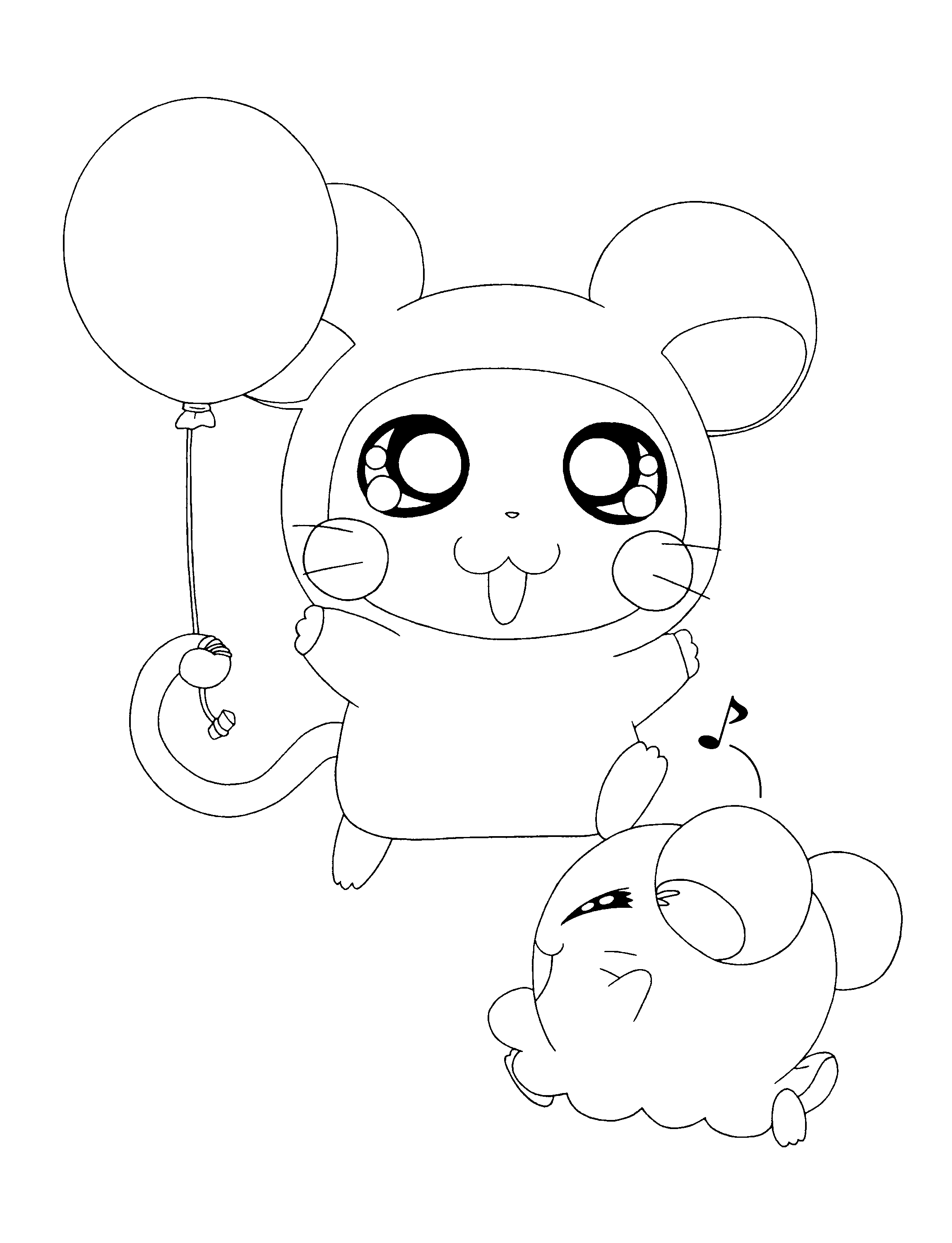 Hamtaro coloring pages