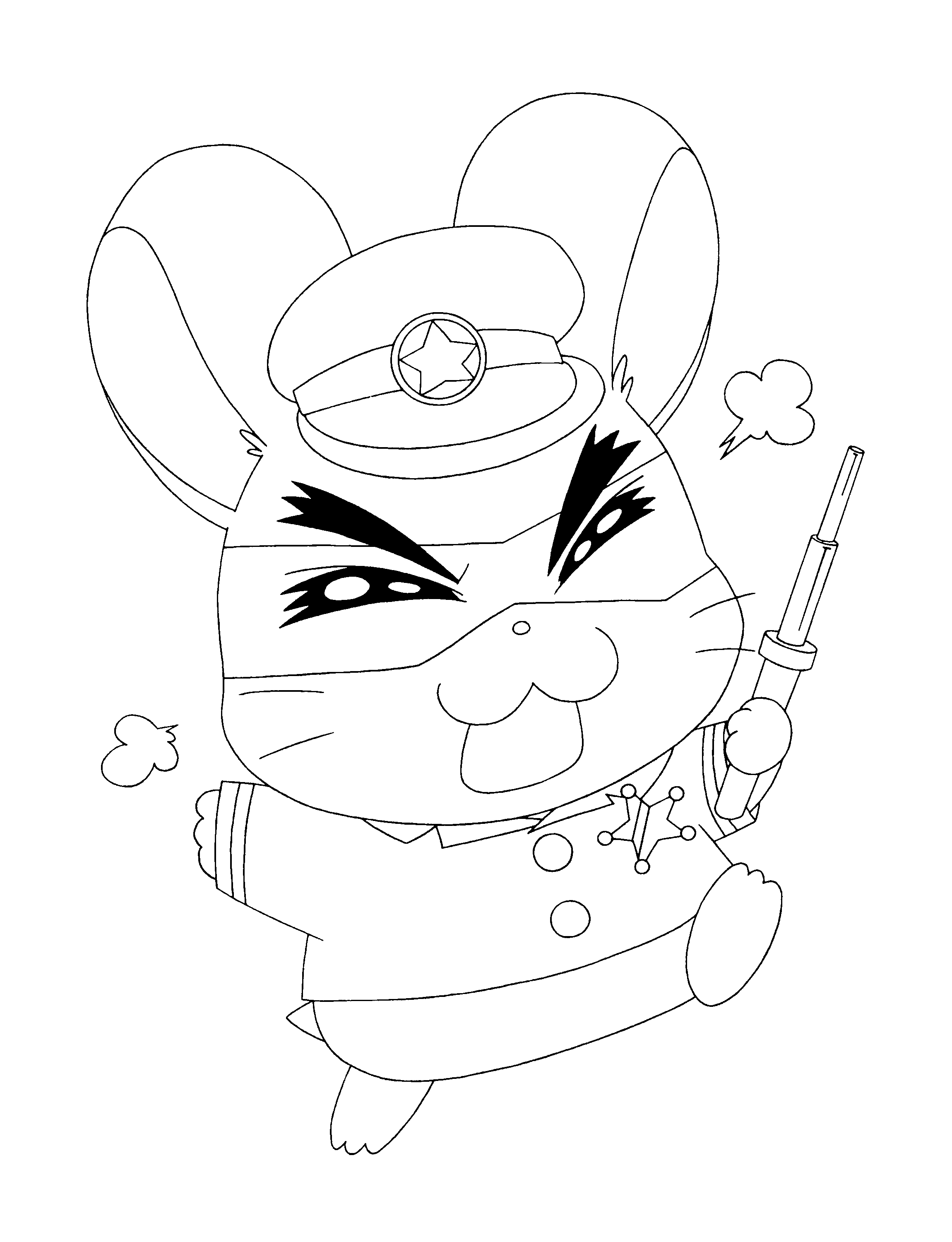 Hamtaro coloring pages