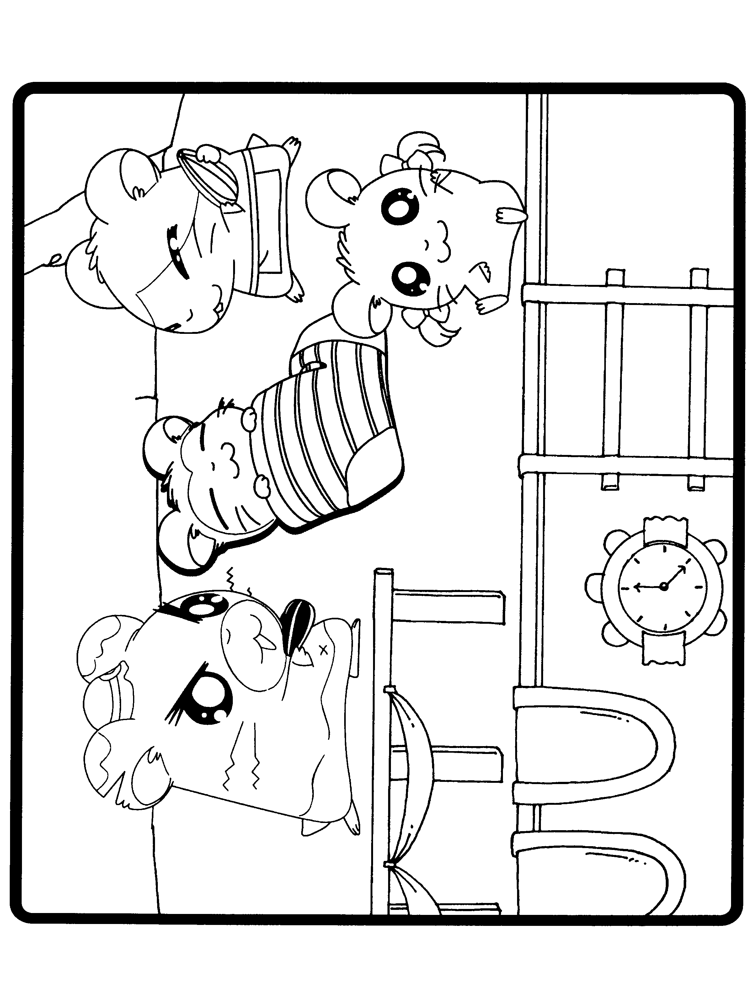 Hamtaro coloring pages