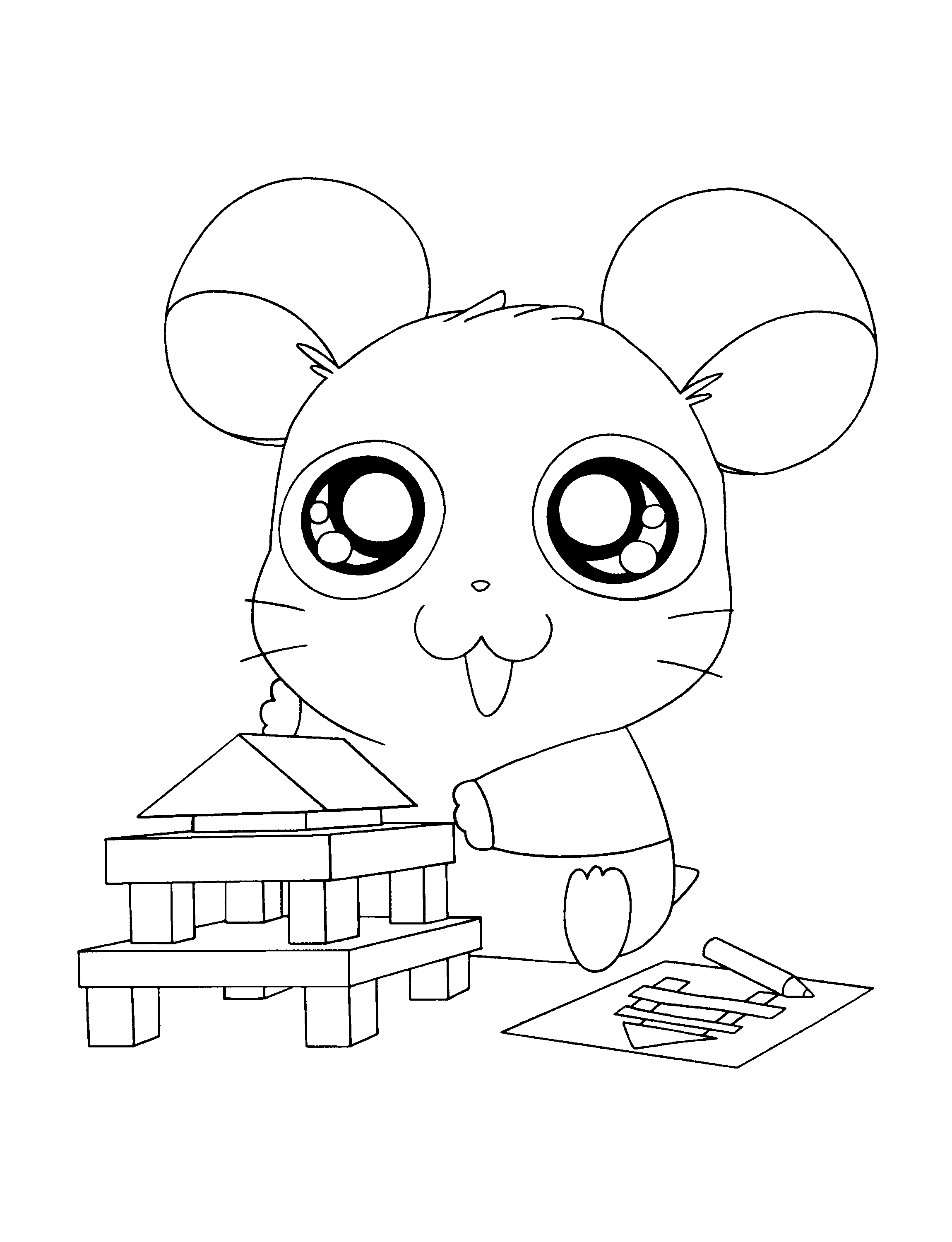 Hamtaro coloring pages