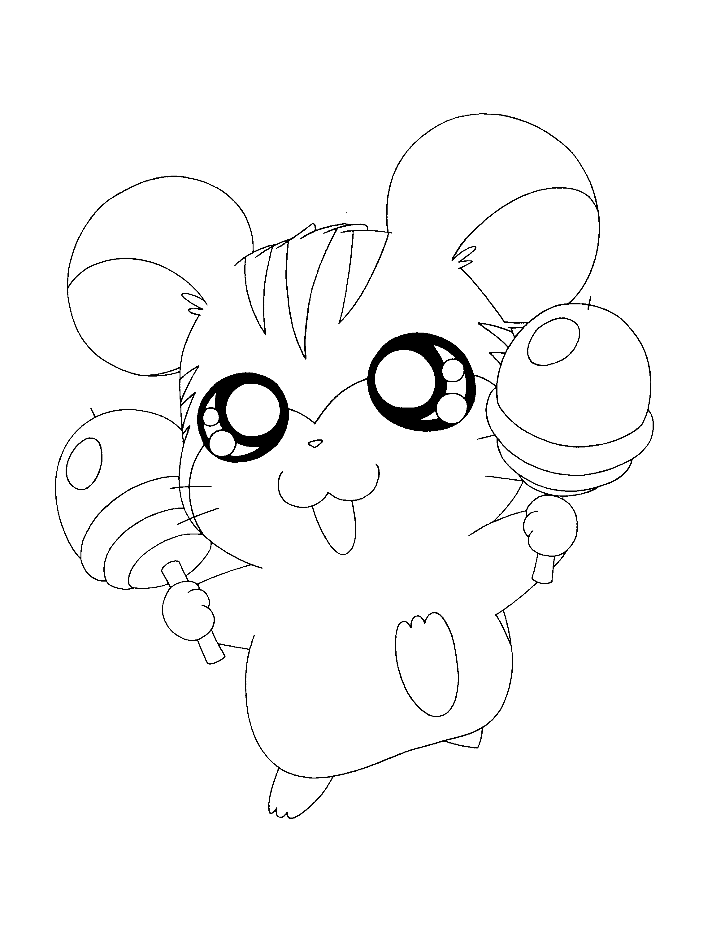 Hamtaro coloring pages