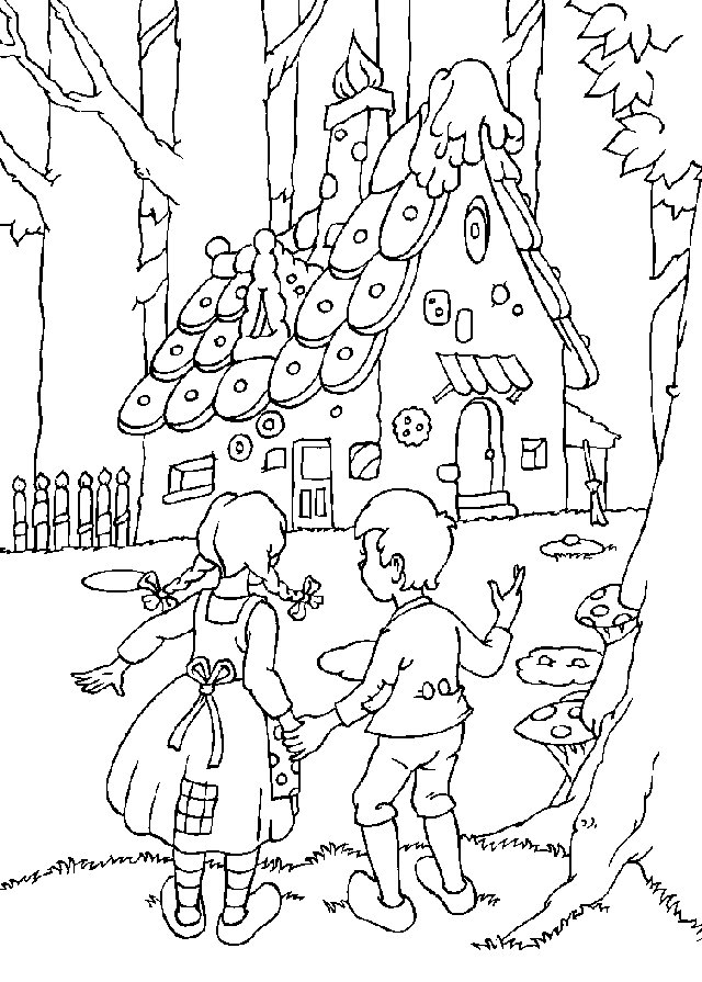 Hansel and gretel coloring pages