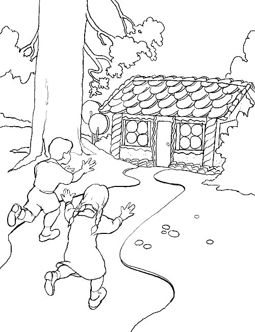 Hansel and gretel coloring pages