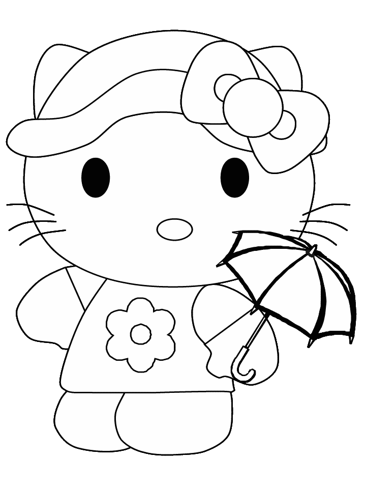 Hello kitty coloring pages