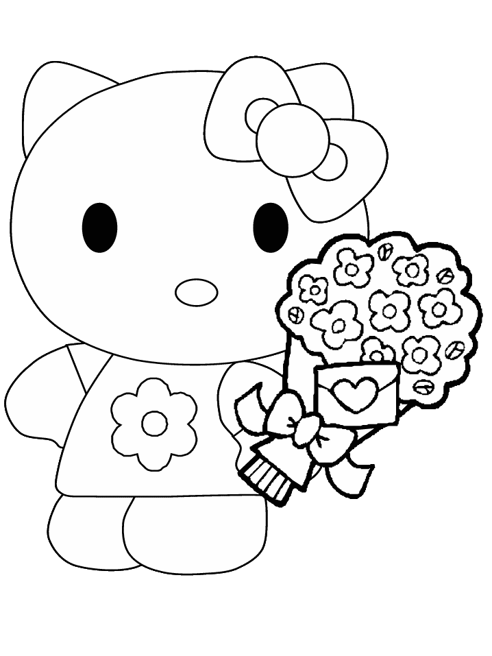 Hello kitty coloring pages