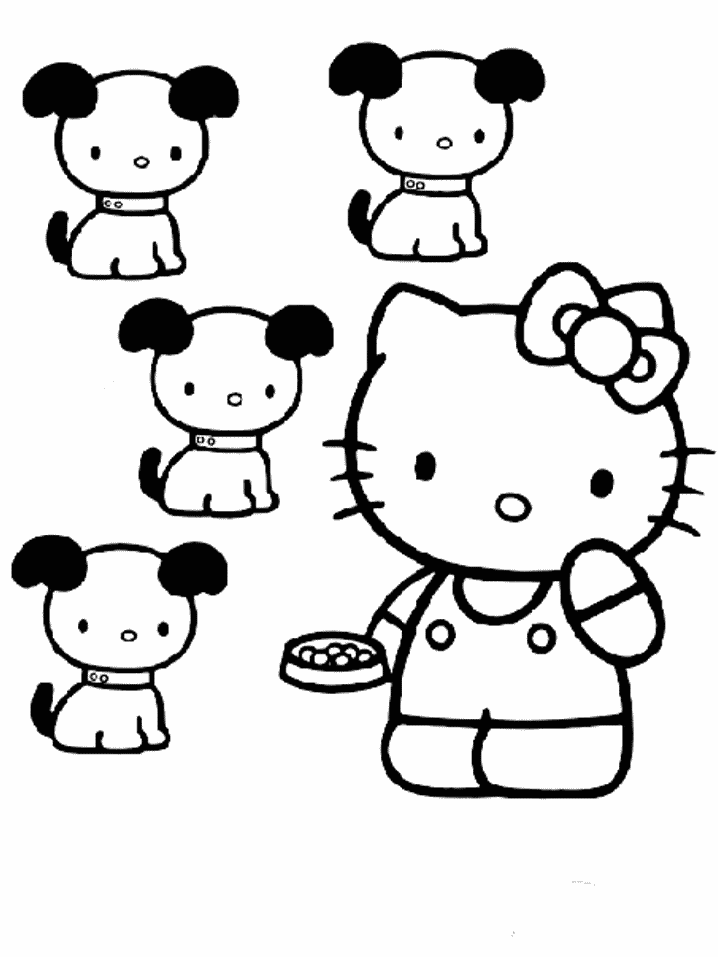 Hello kitty coloring pages